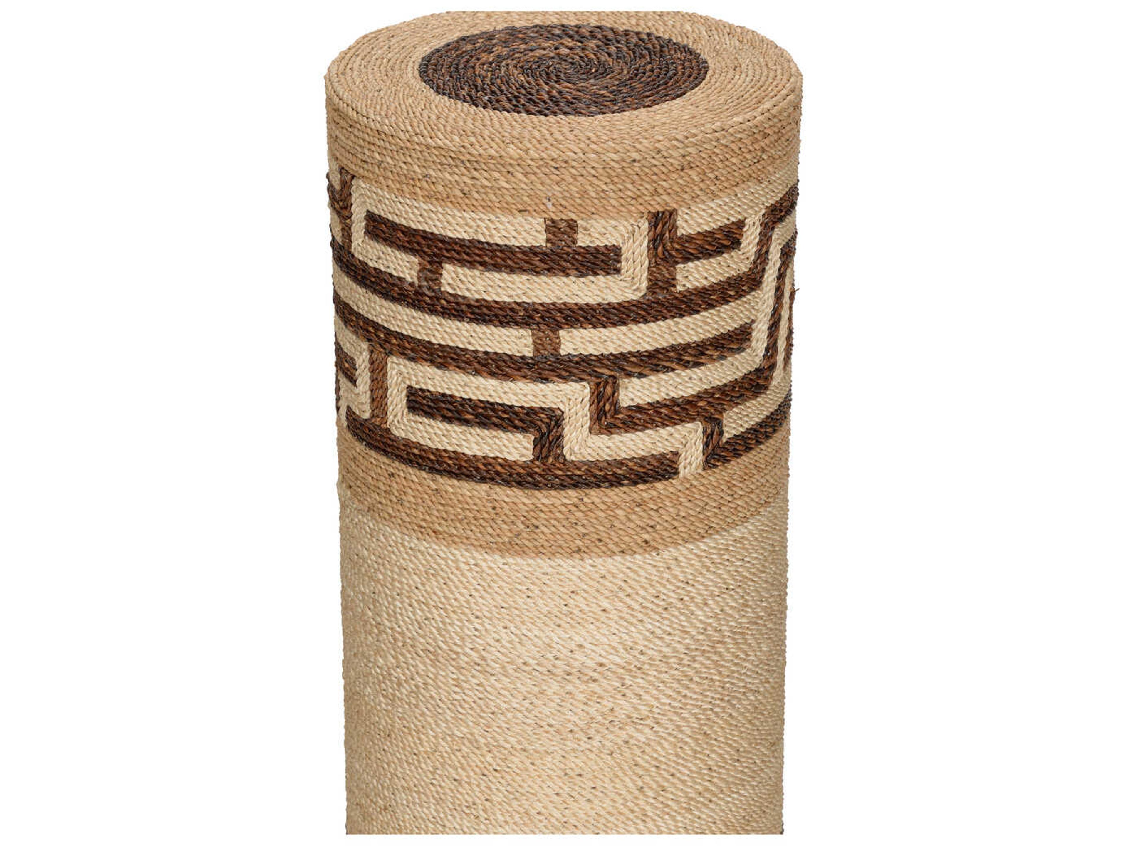 Wildwood Calusa Round Rattan Brown End Table