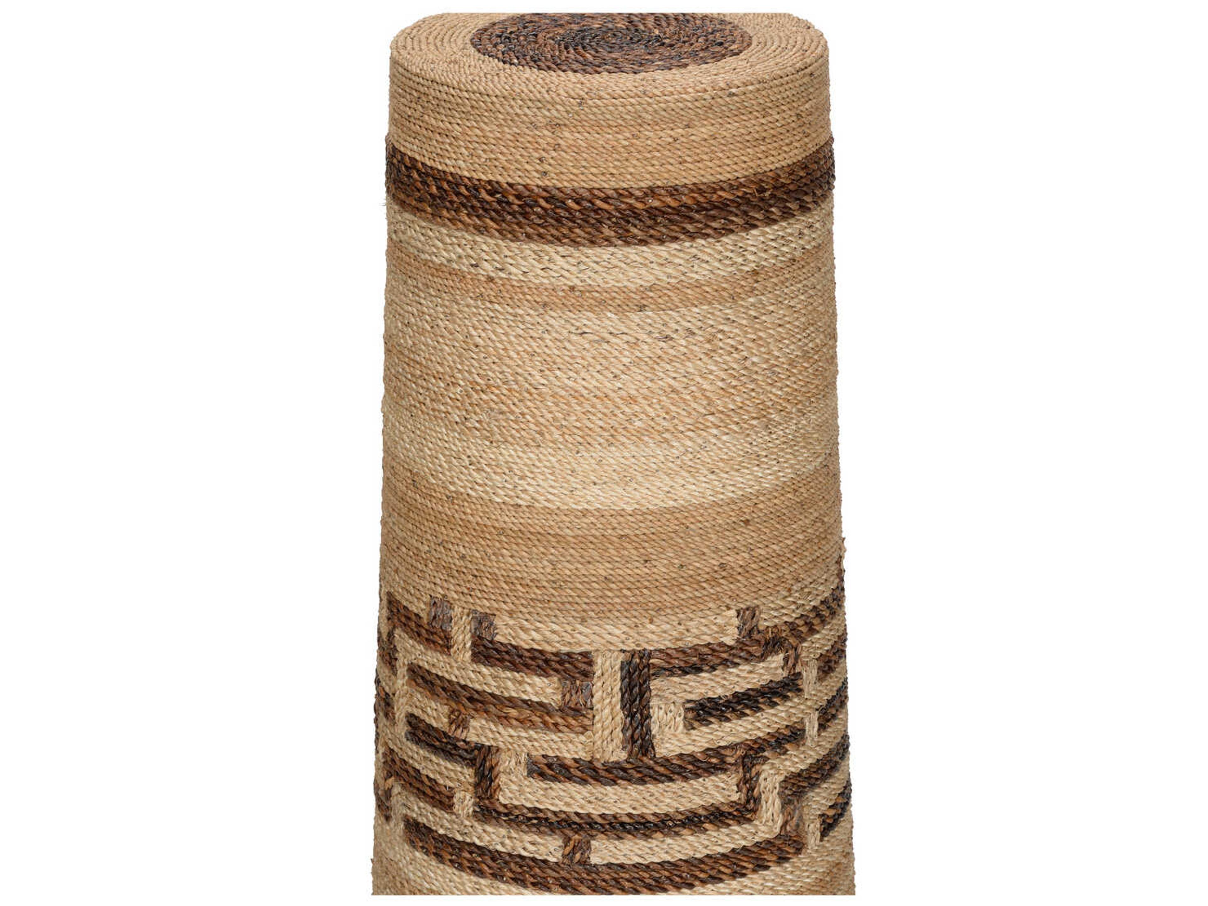 Wildwood Calusa Round Rattan Brown End Table