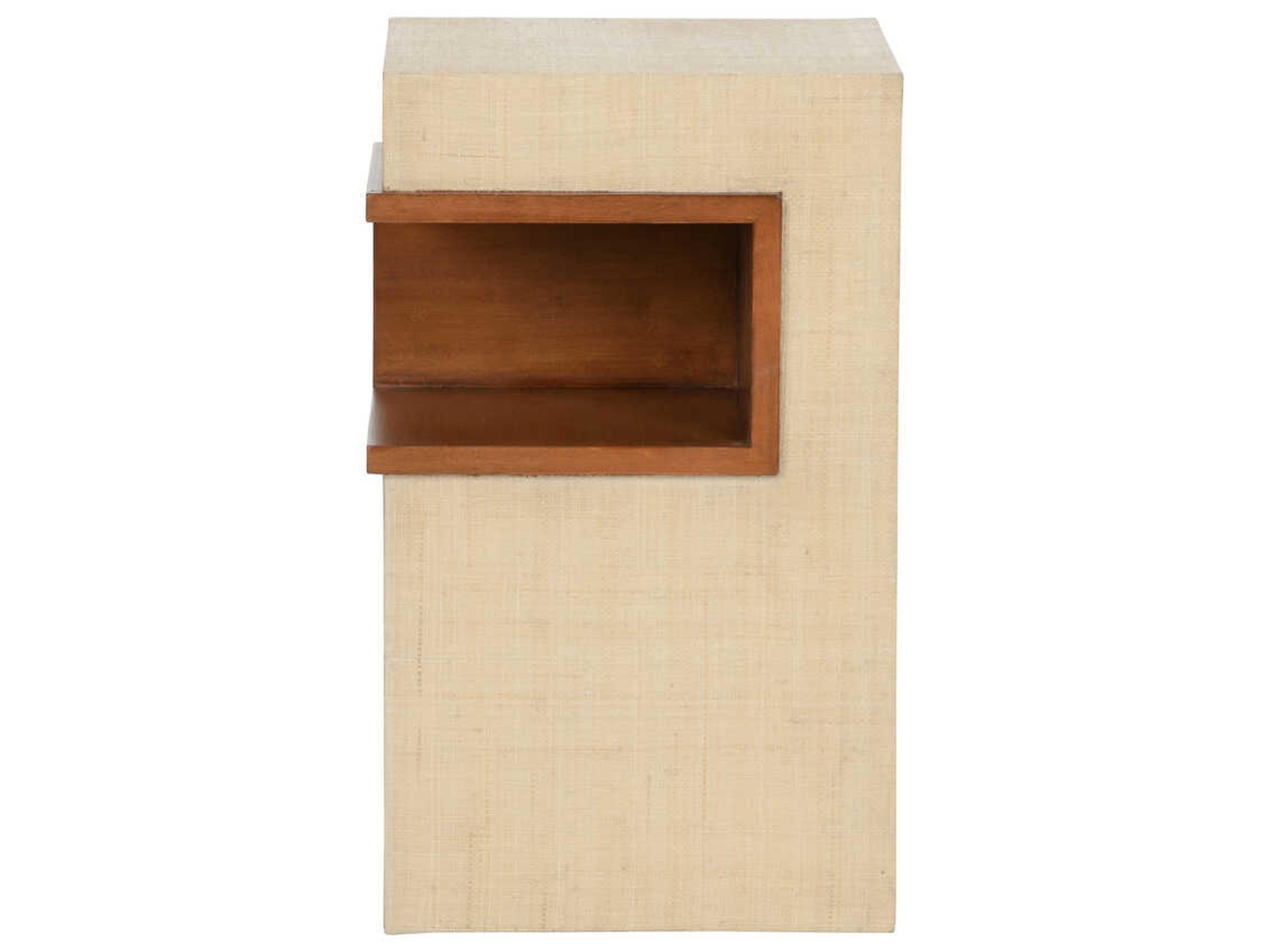 Wildwood Book Nook Rectangular Fabric Walnut Natural End Table