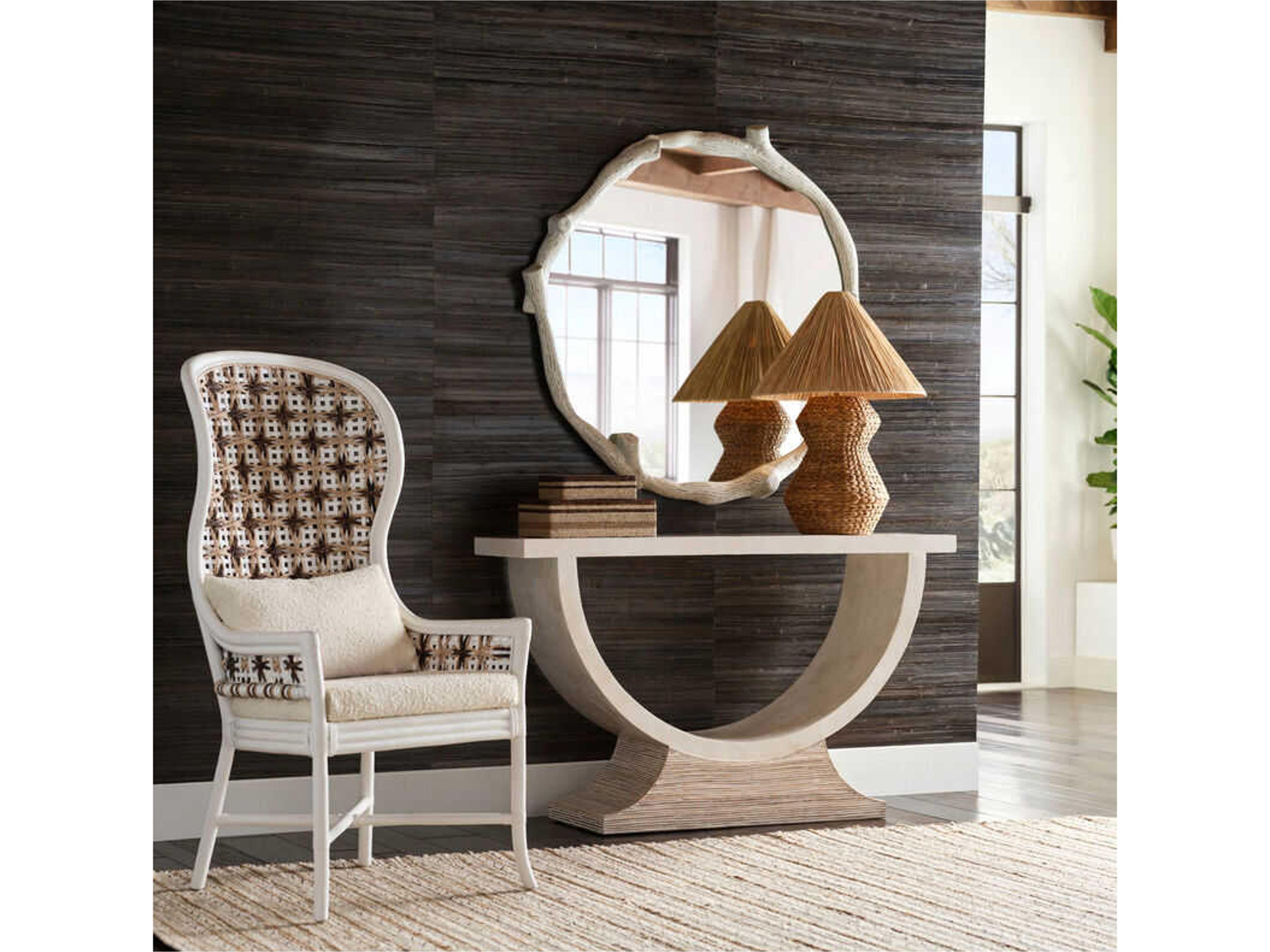 Stone White Emulsion Console Table