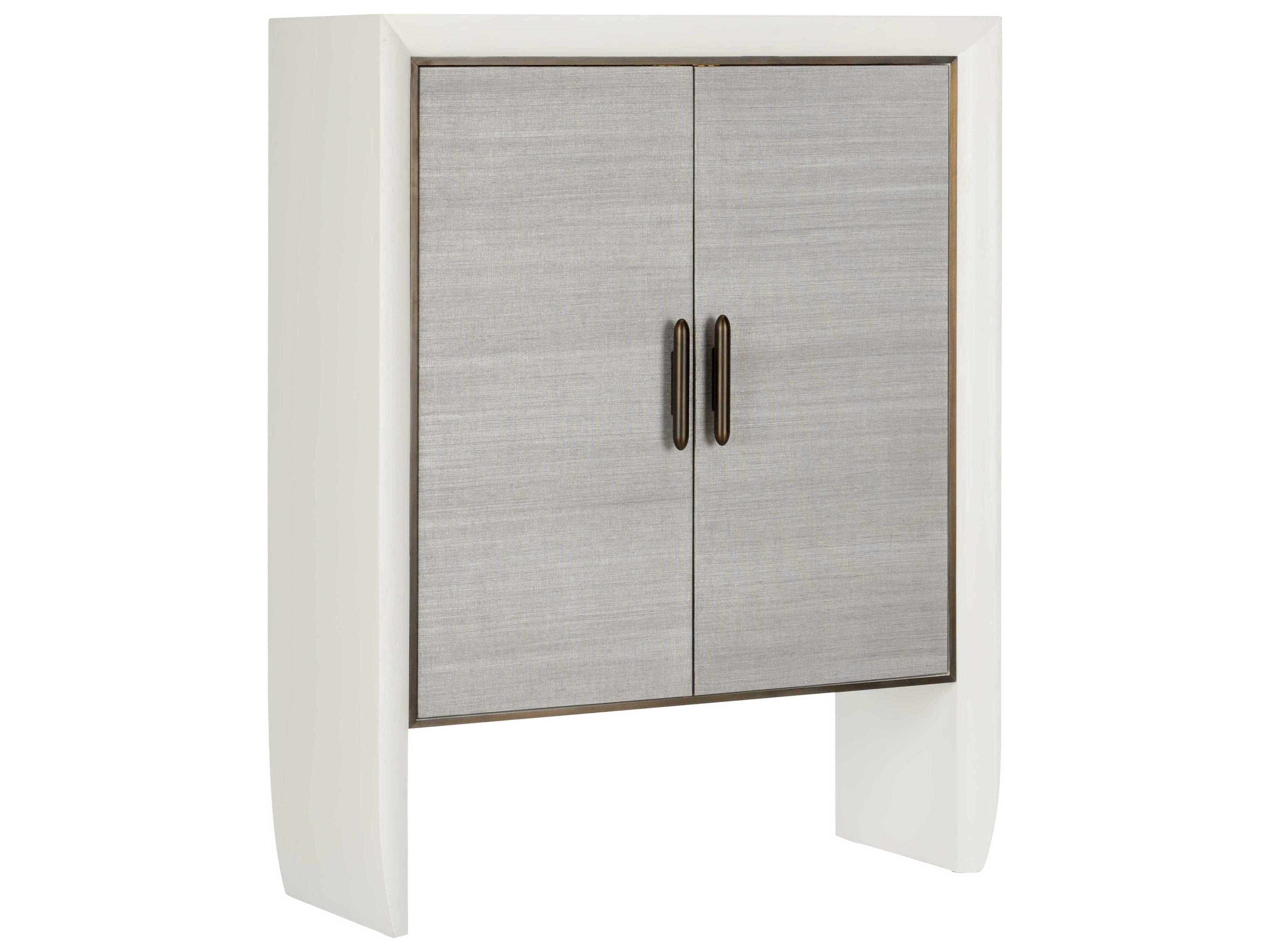 Zep White Gray Solid Wood Accent Chest