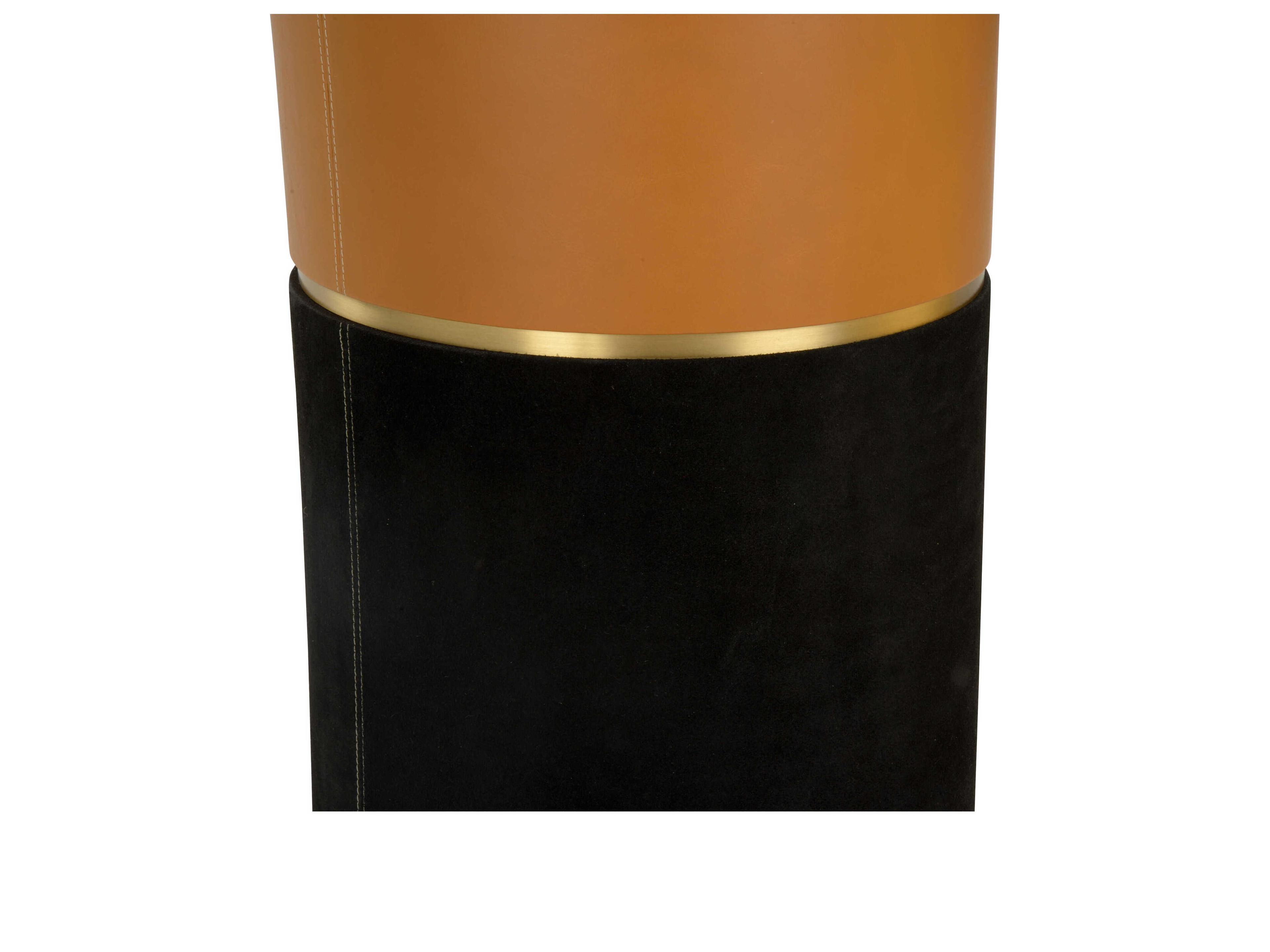 Wildwood Casey Round Marble Natural White Antique Brass End Table