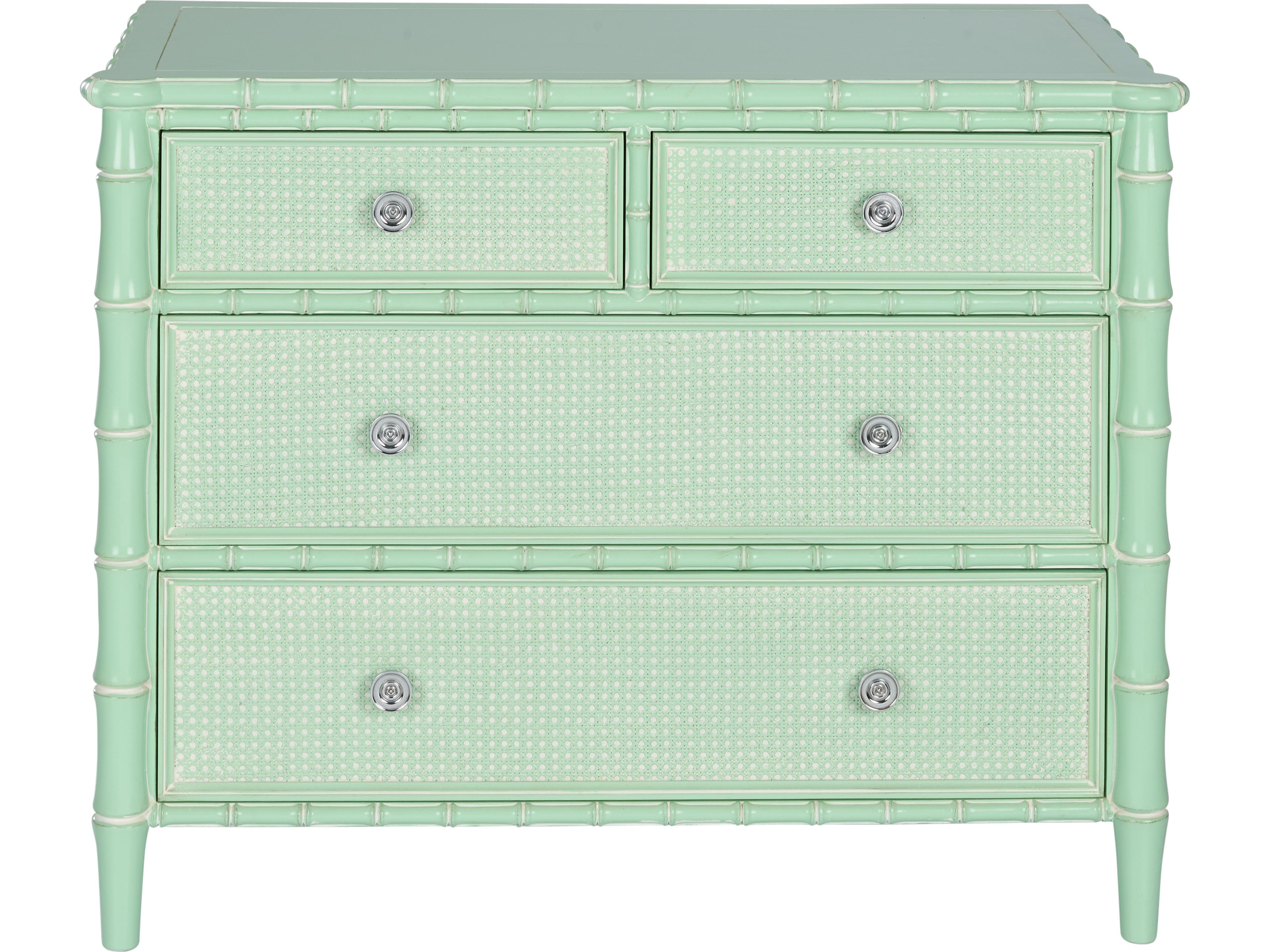 Wildwood 46" White Glaze Satin Nickel Accent Chest