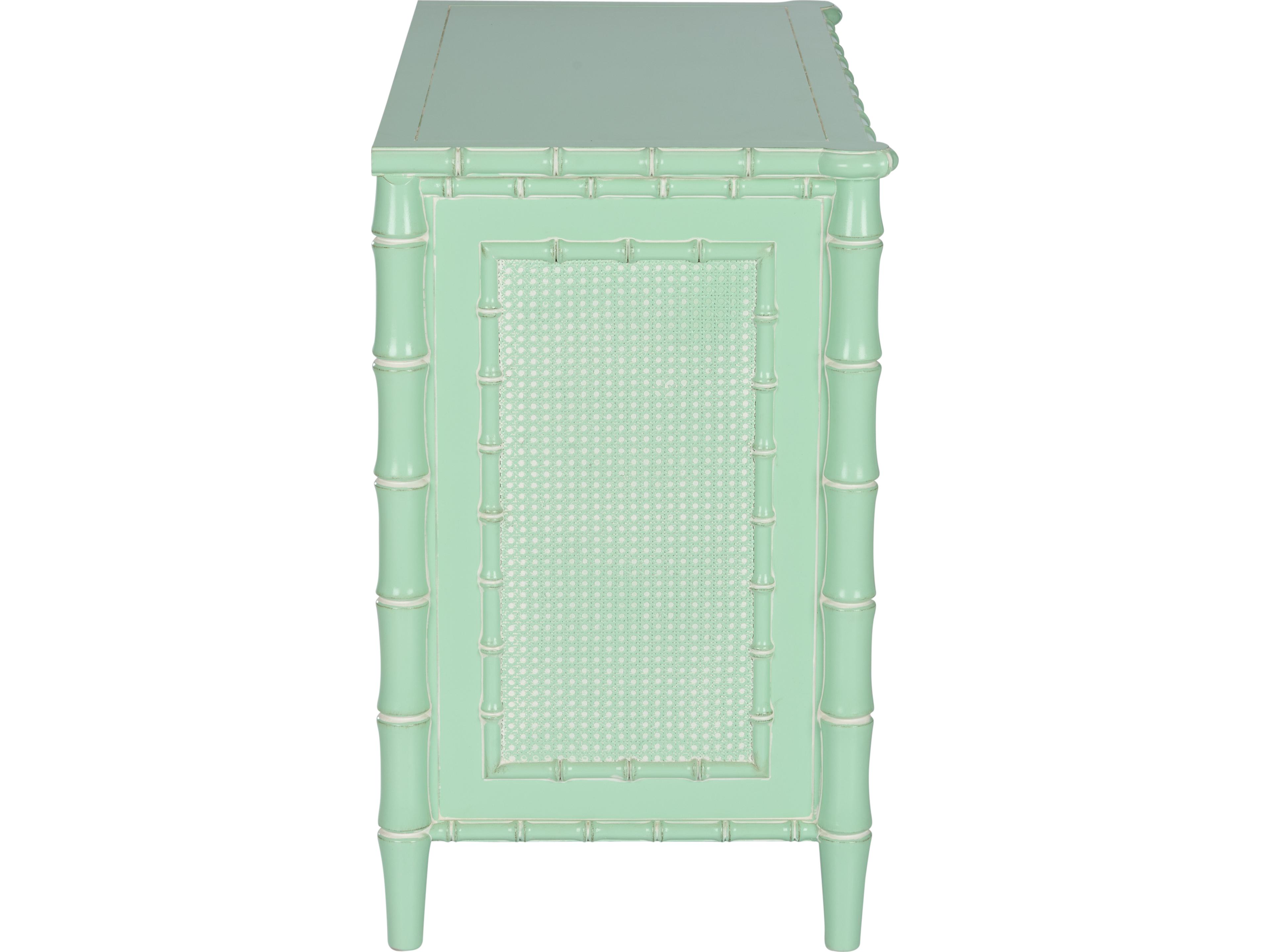 Wildwood 46" White Glaze Satin Nickel Accent Chest