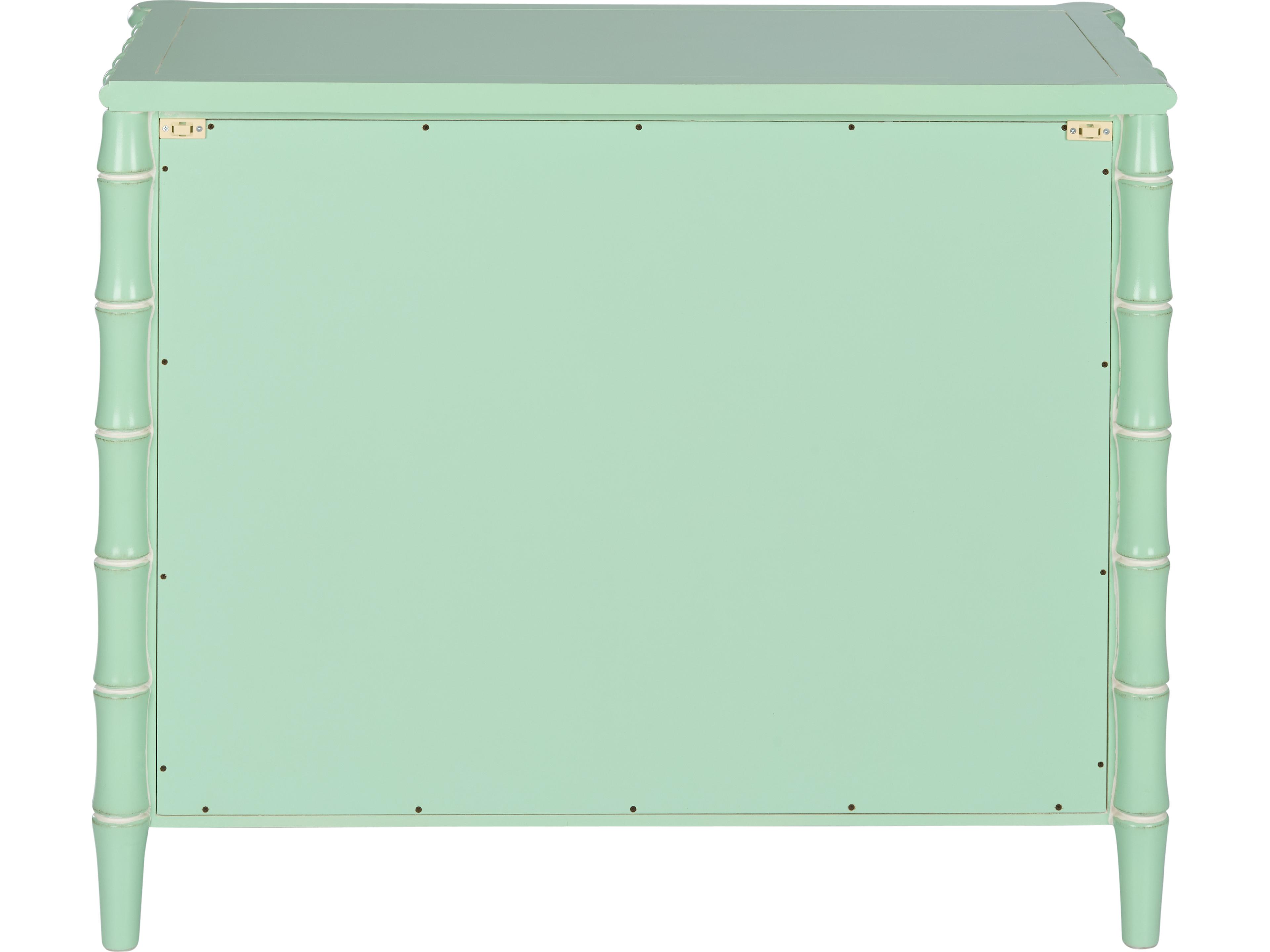 Wildwood 46" White Glaze Satin Nickel Accent Chest