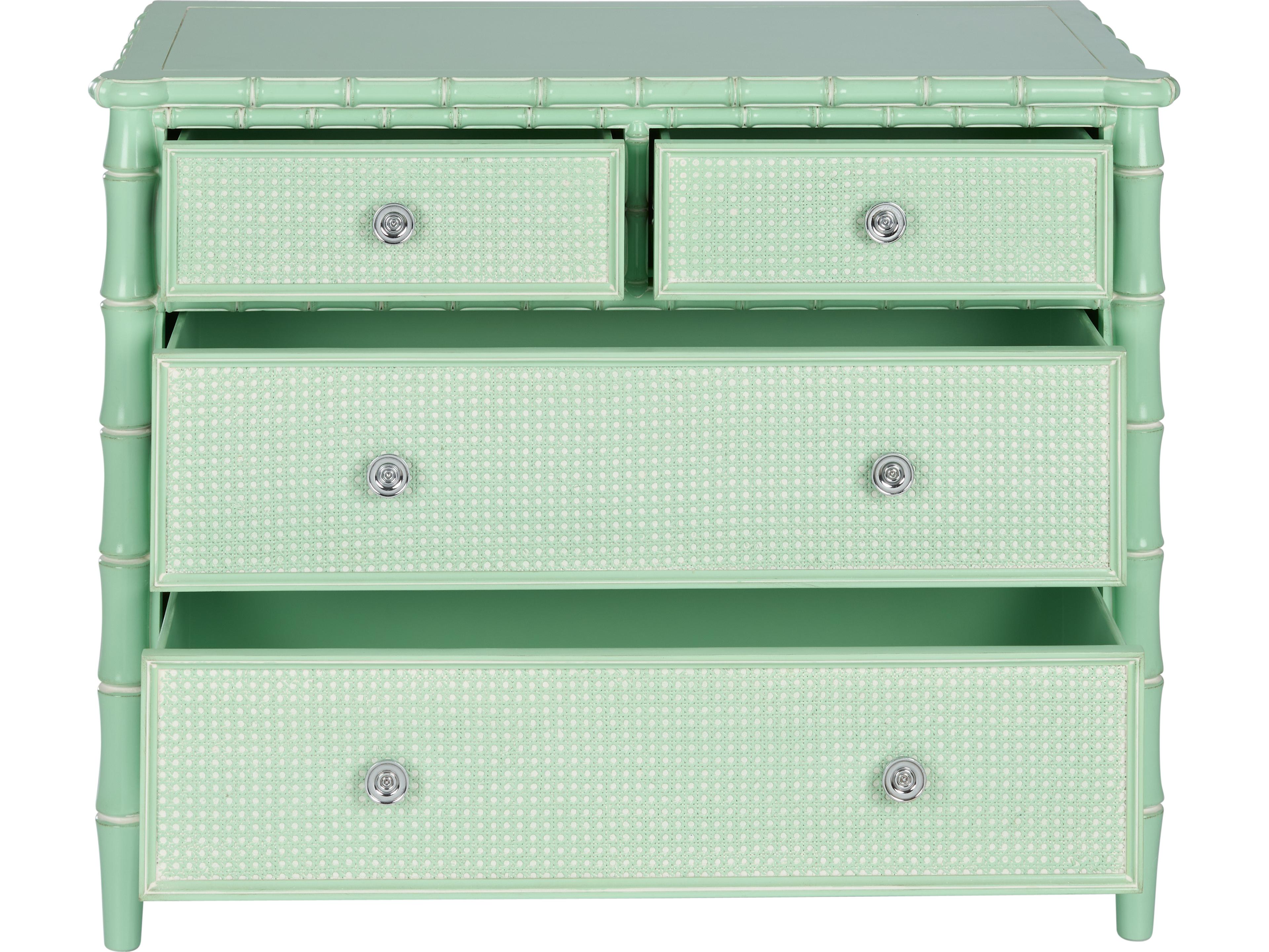 Wildwood 46" White Glaze Satin Nickel Accent Chest