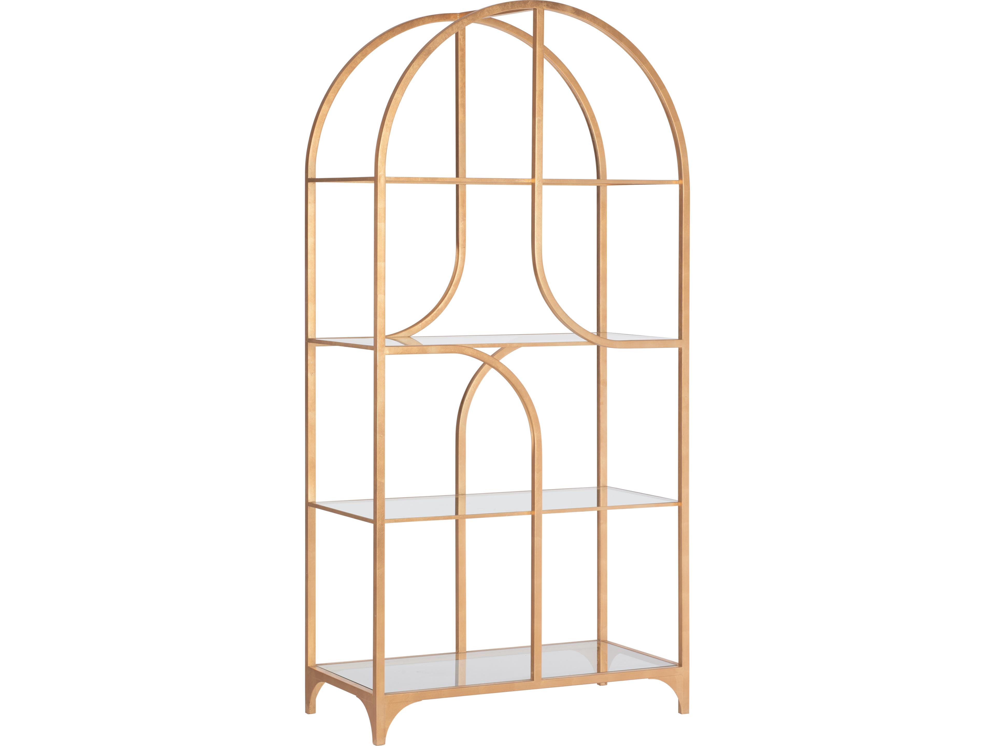 Gold Leaf Clear Etagere