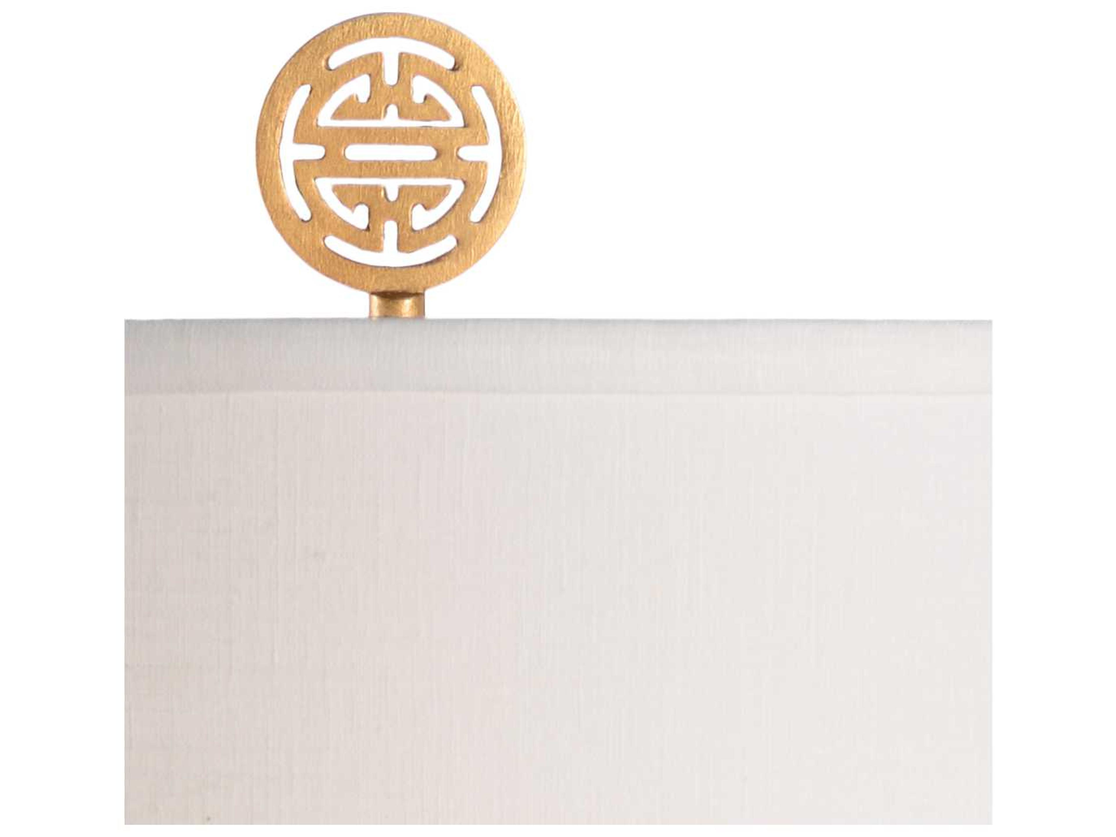 Wildwood Chan Slate Gray Off White Linen Buffet Lamp