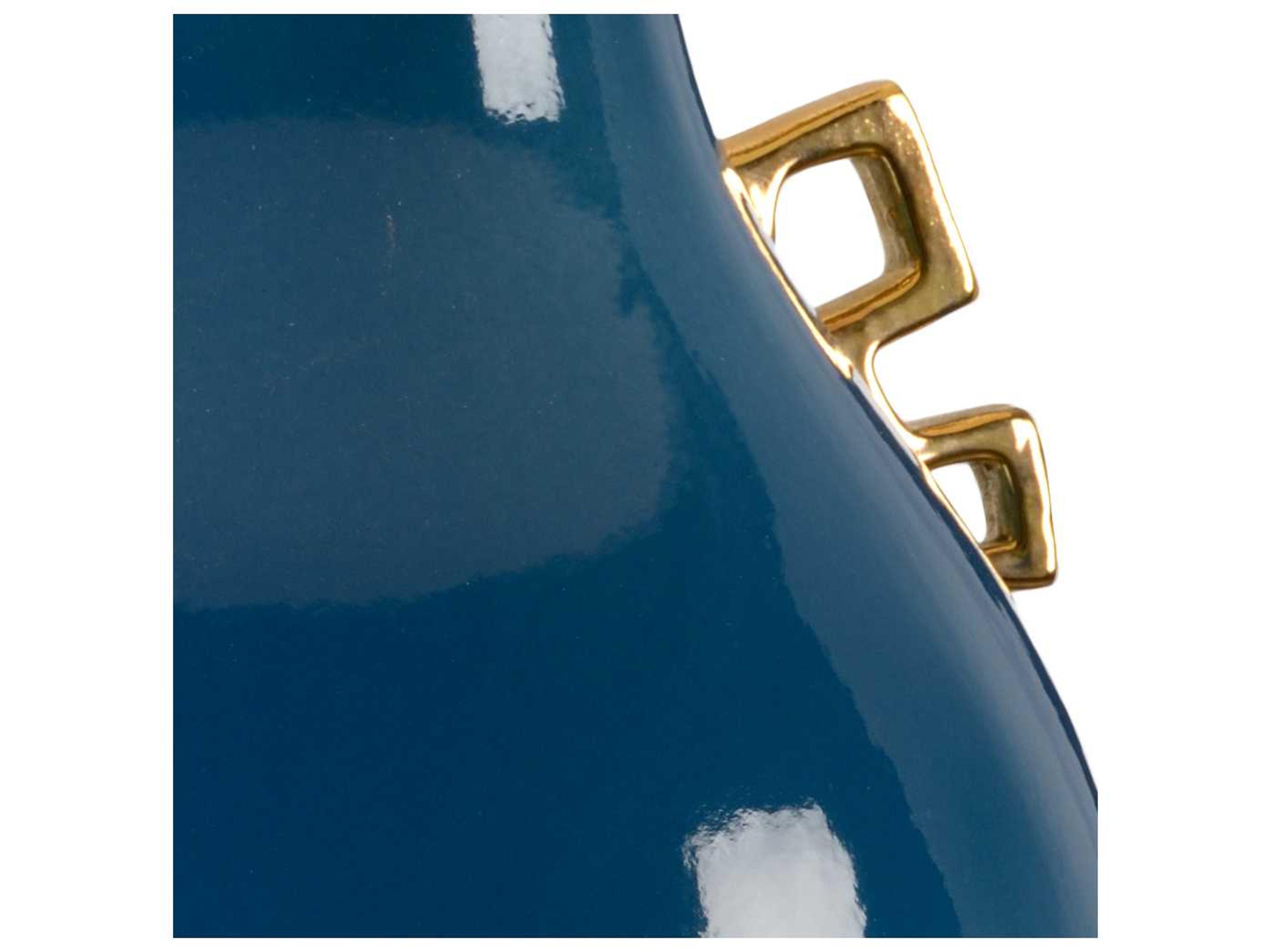 Wildwood Ming Largo Blue Cream Raw Silk Buffet Lamp