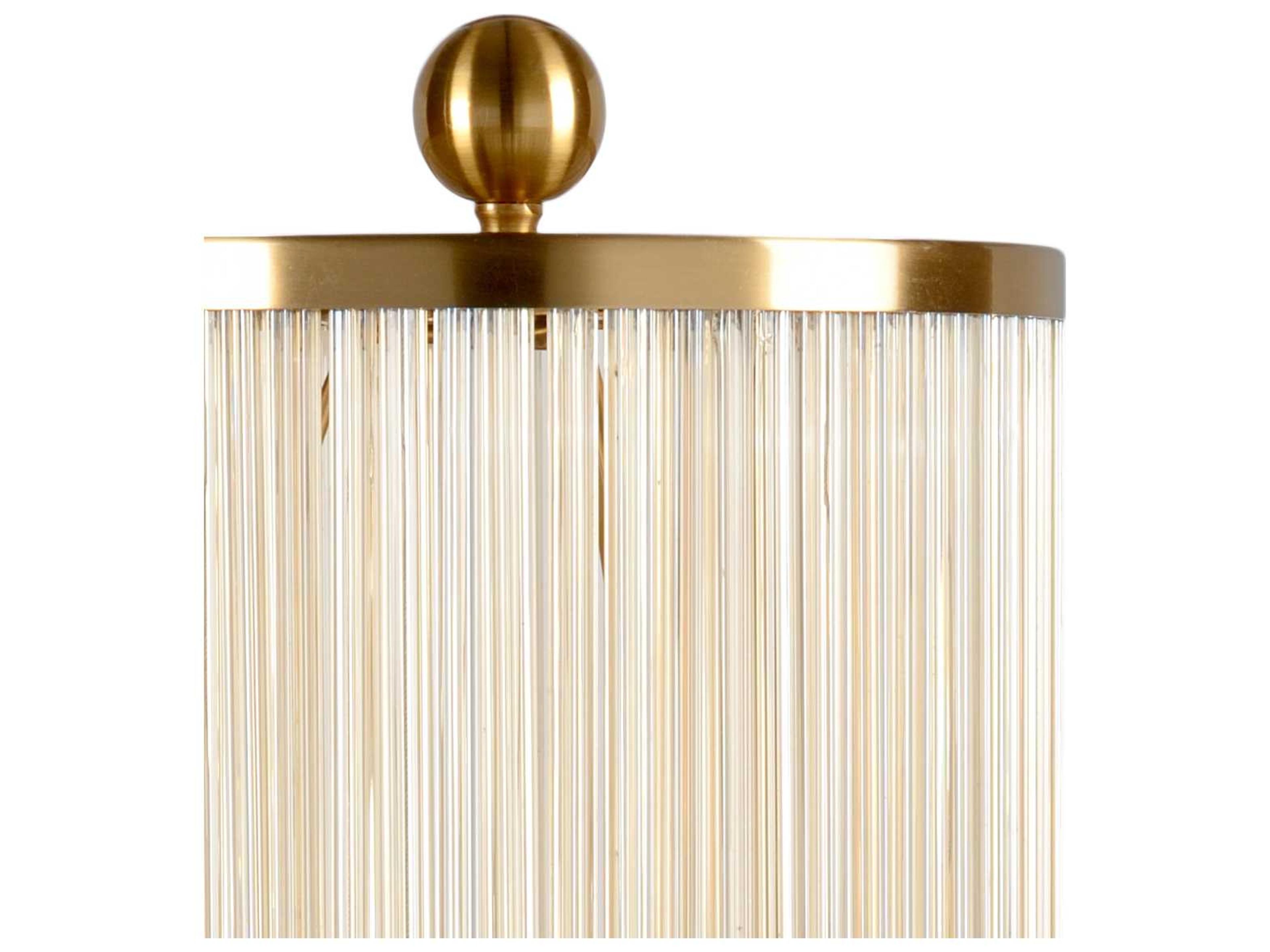 Wildwood Park Avenue Tarnished Brass Clear Glass Metal Buffet Lamp