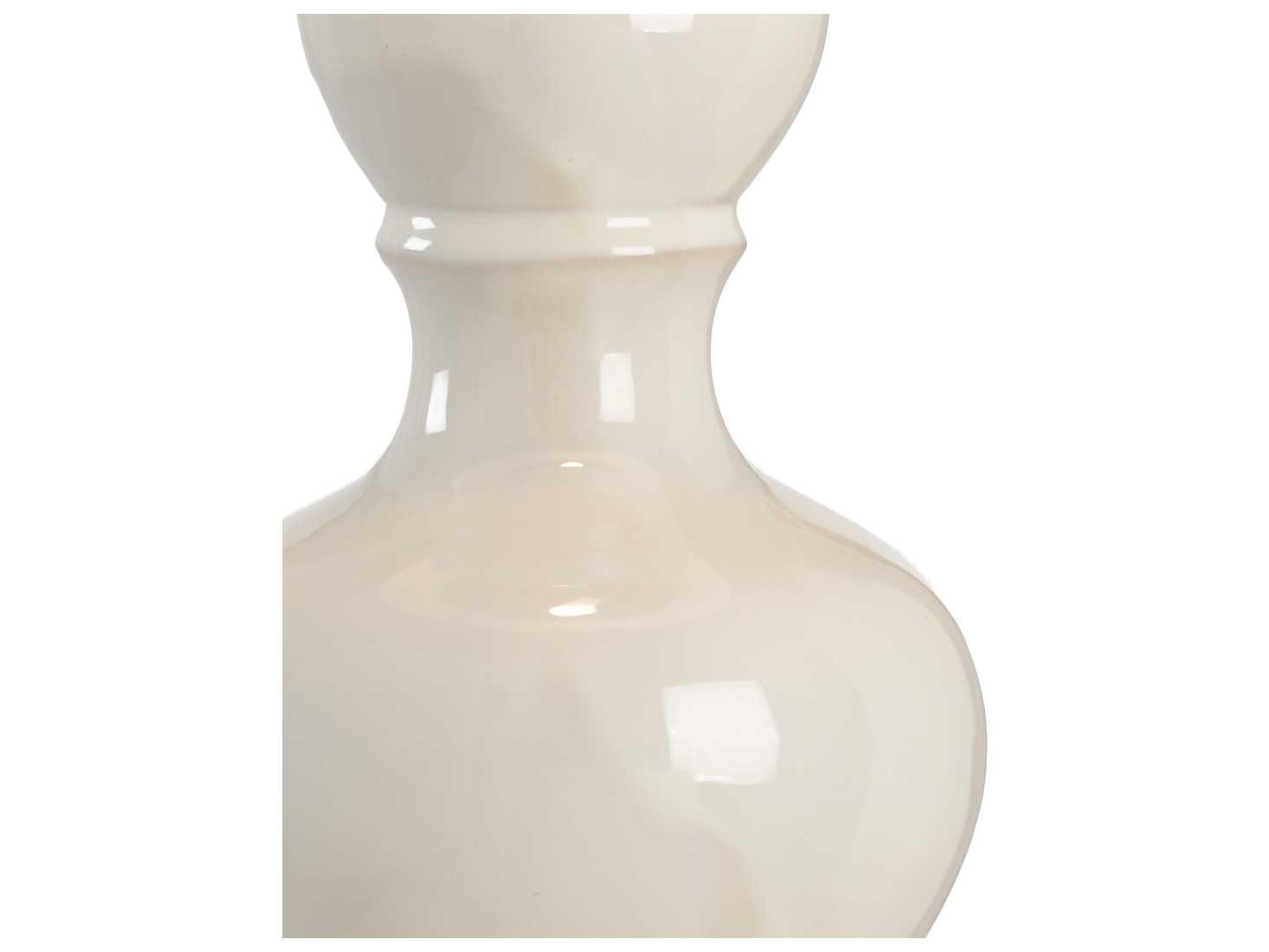 Wildwood Dana Oyster White Black Silkette Brass Buffet Lamp