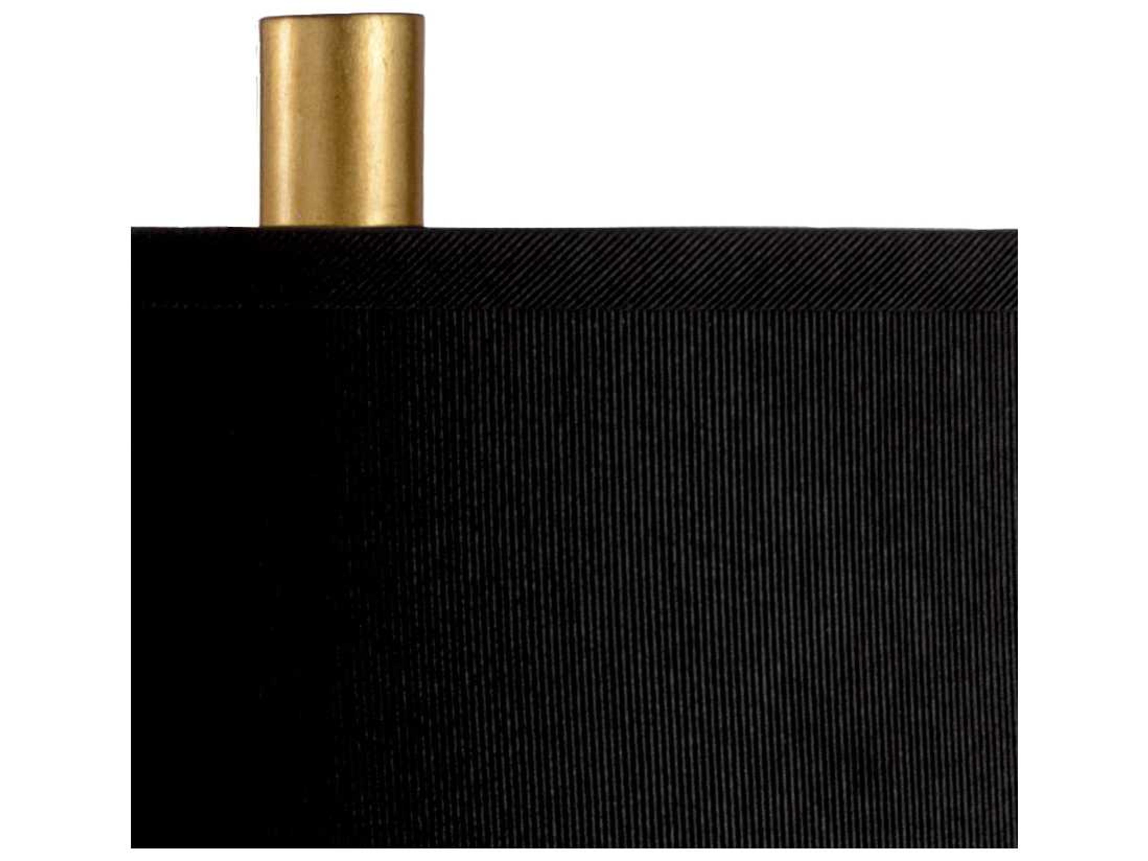 Wildwood Dazzling Antique Gold Leaf Black Silkette Buffet Lamp