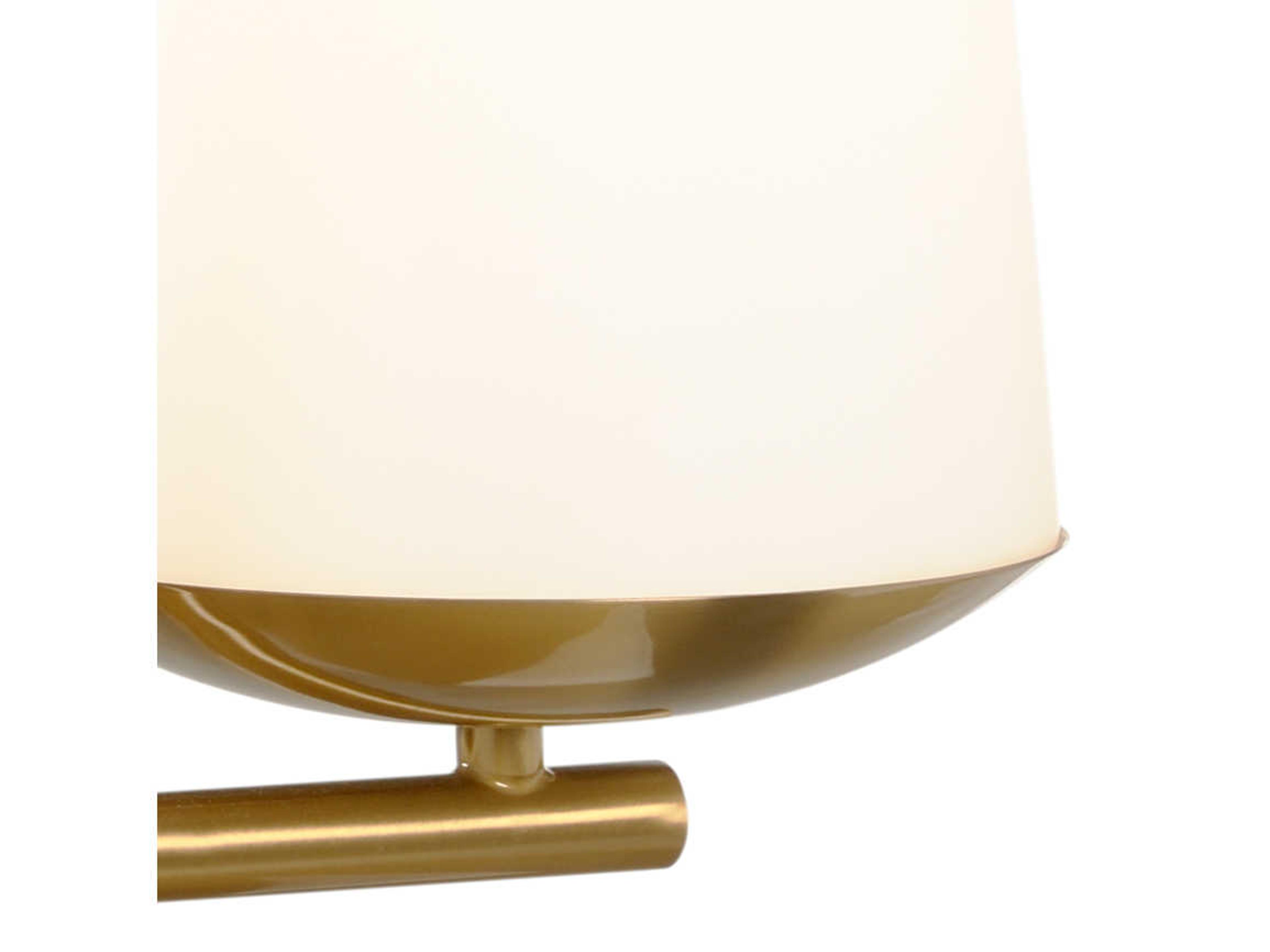 Wildwood Geminate Antique Brass Matte White Glass Buffet Lamp