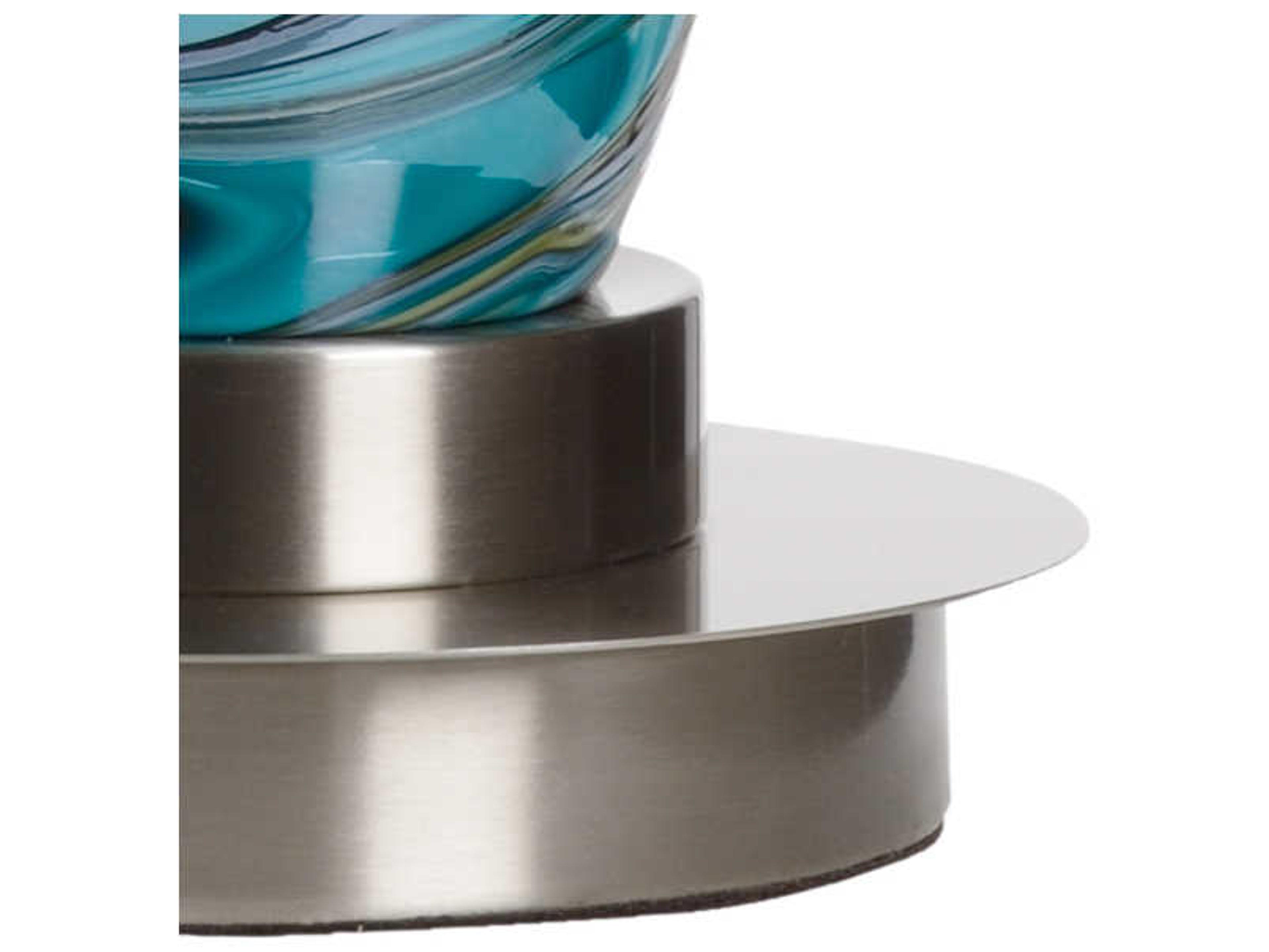 Wildwood Flora Multi Blue Green Off White Linen Buffet Lamp