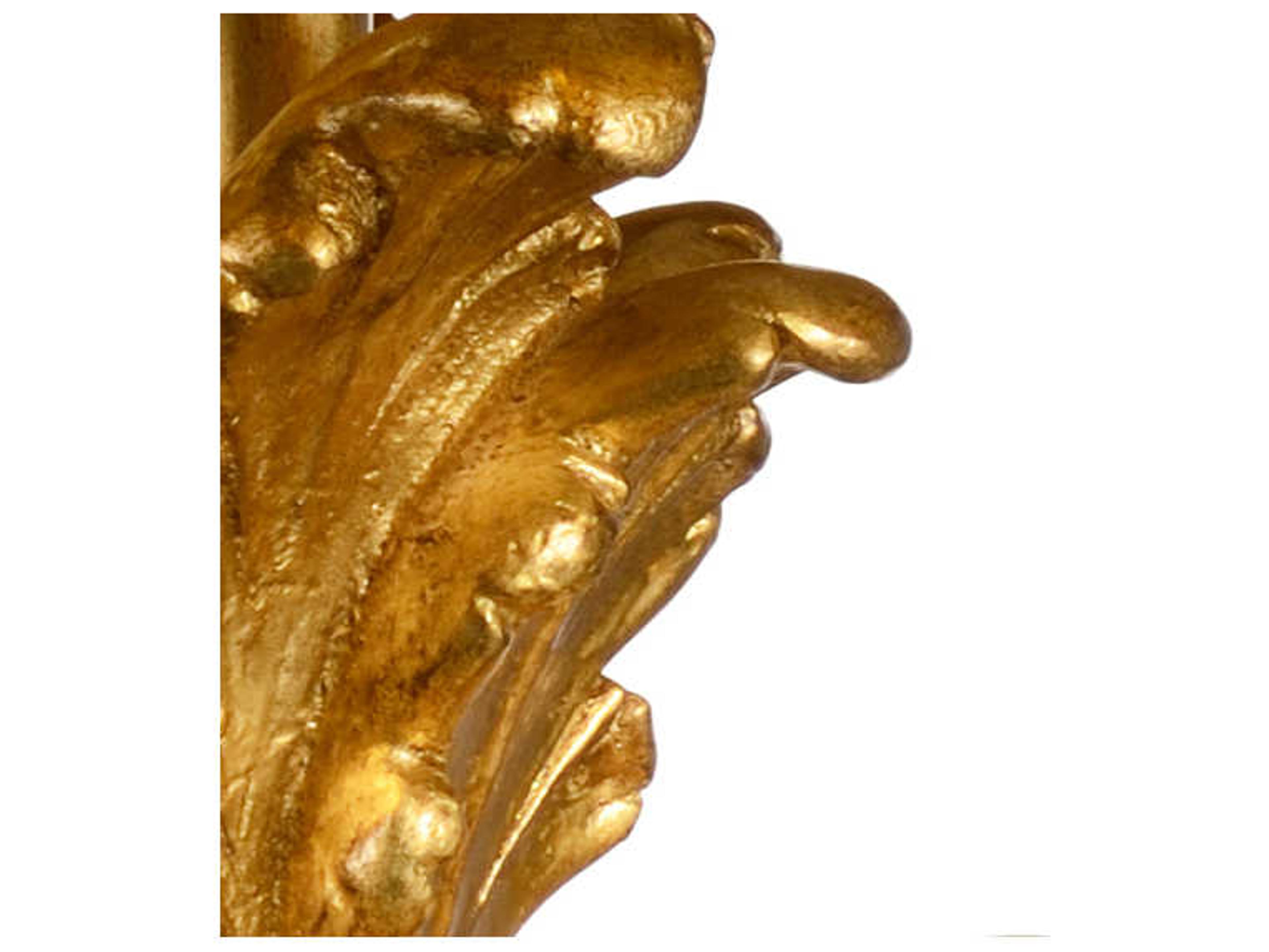 Wildwood Mar-A-Lago Antique Gold Leaf Black Silkette Buffet Lamp