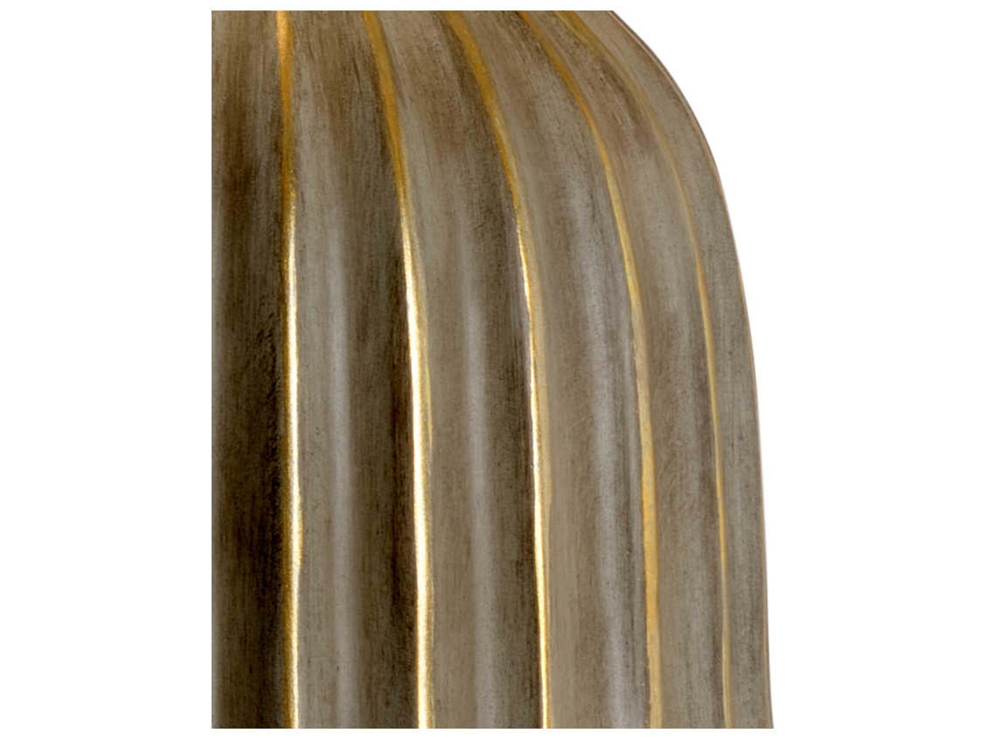 Wildwood Oliver Aged Gray Glaze Antique Gold Off White Linen Buffet Lamp