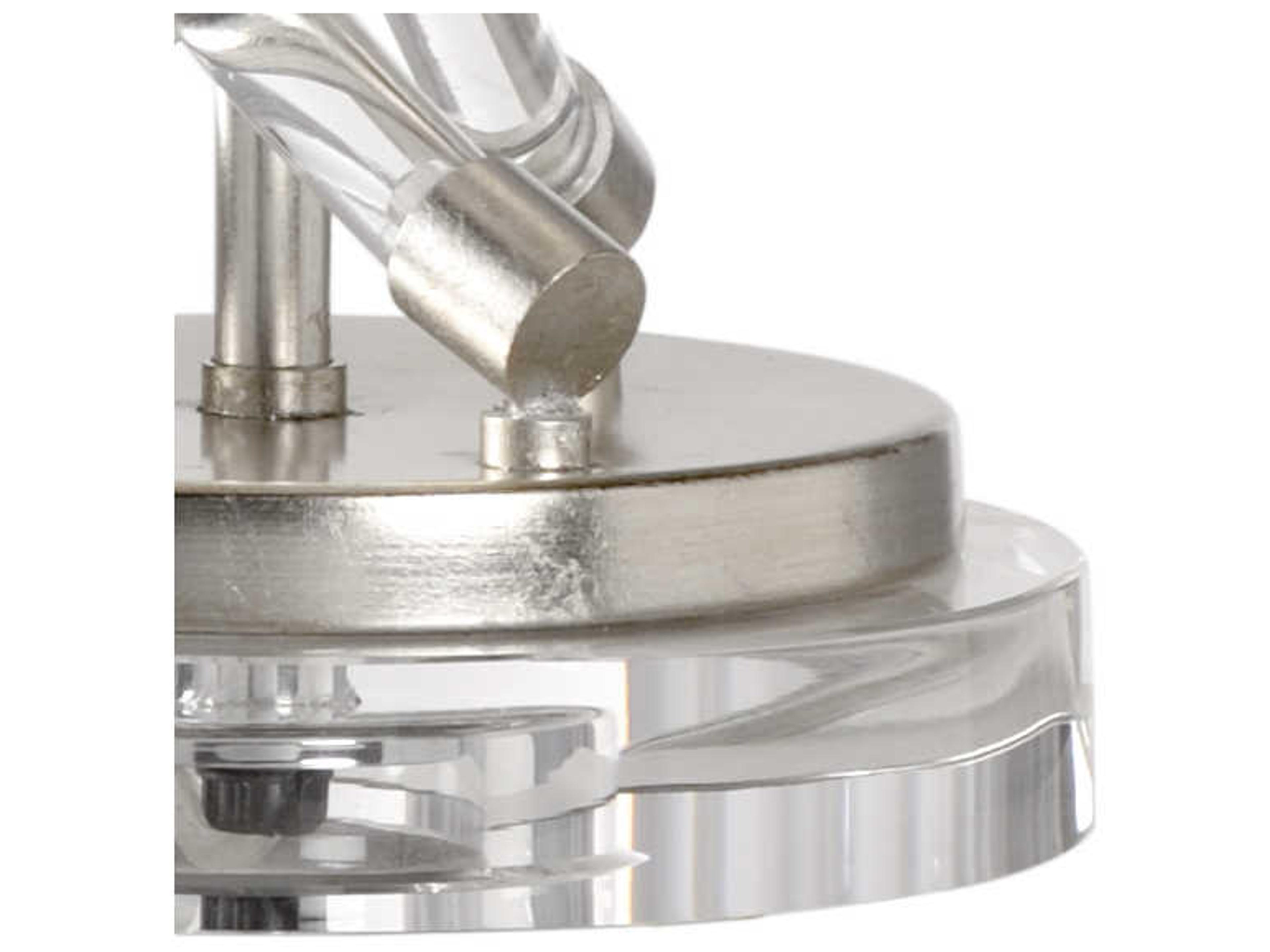 Wildwood Trifecta Clear Off White Linen Buffet Lamp