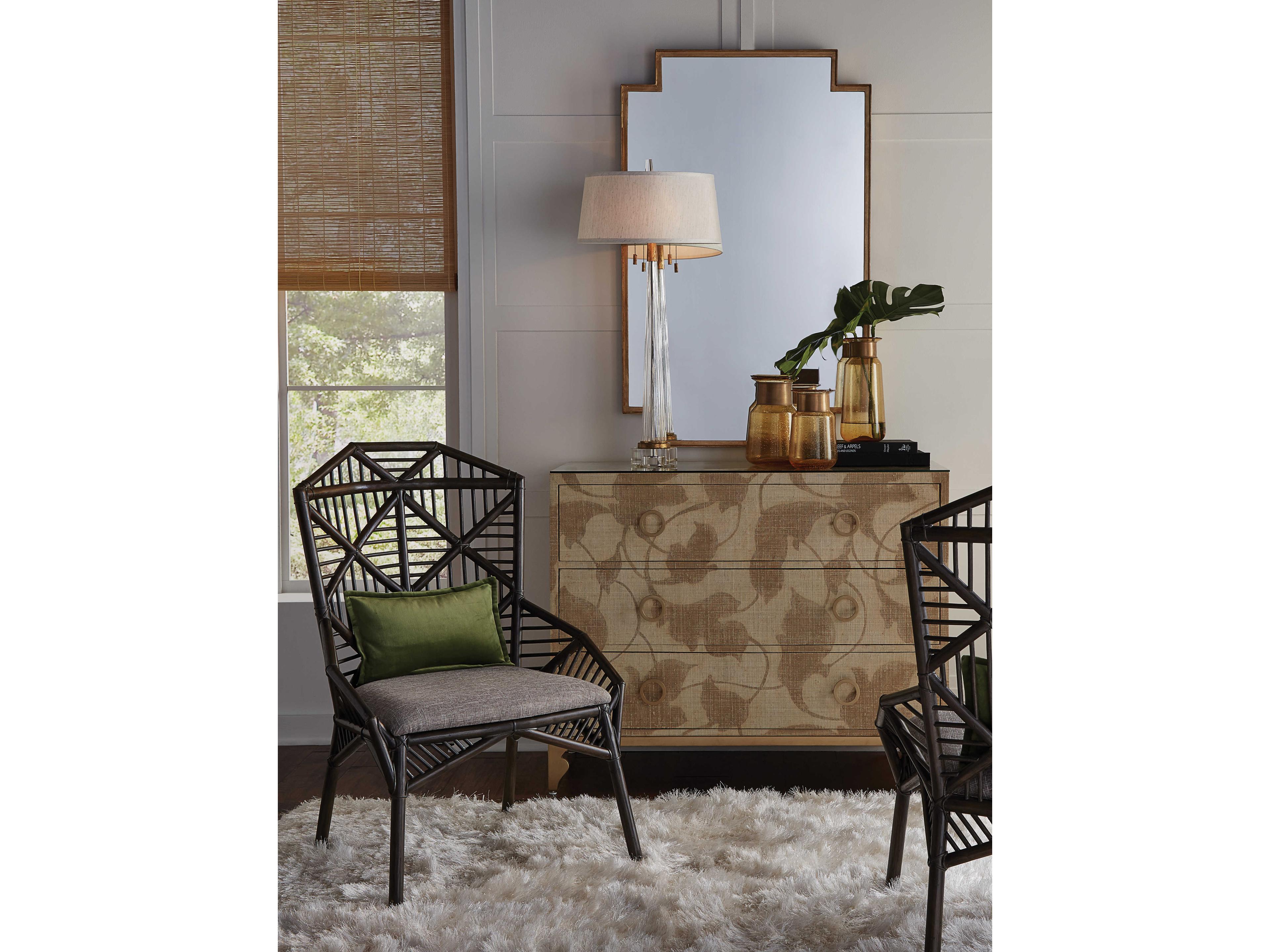 Wildwood J. Graham Clear Taupe Linen Buffet Lamp