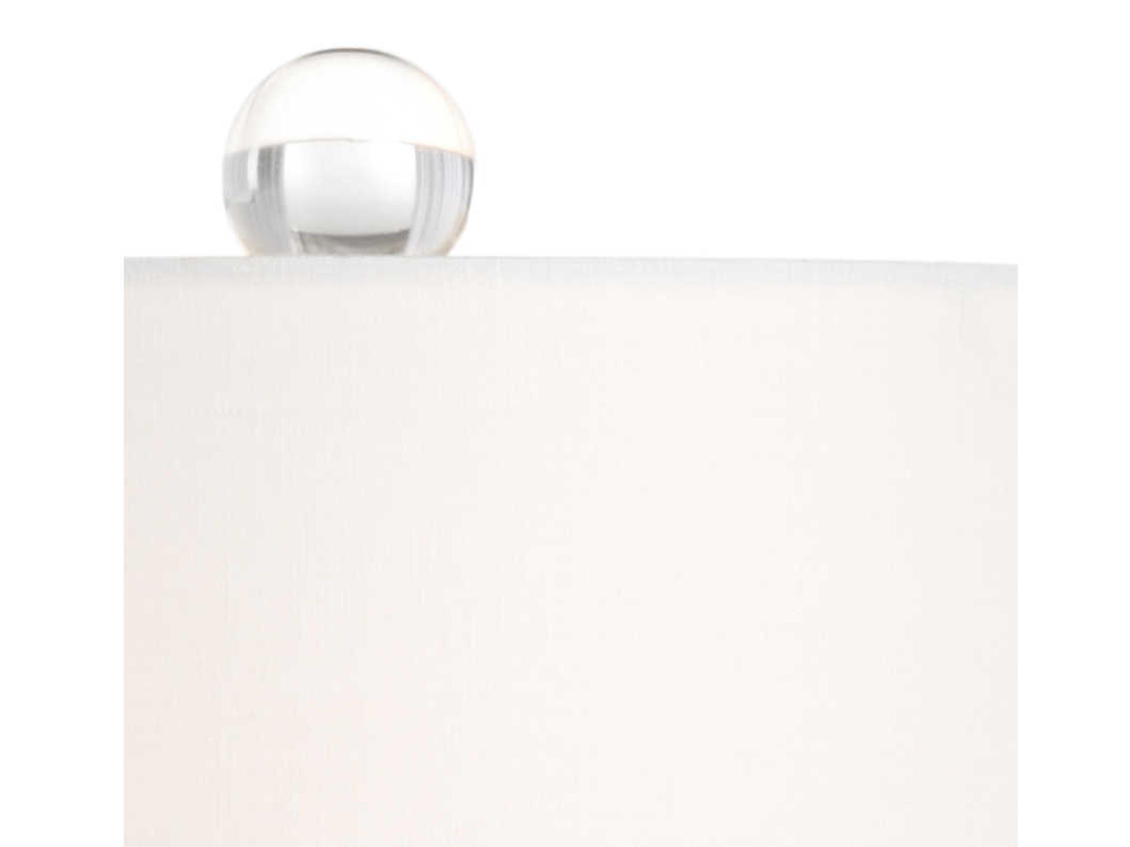 Wildwood Fiji Clear Off White Linen Brass Buffet Lamp