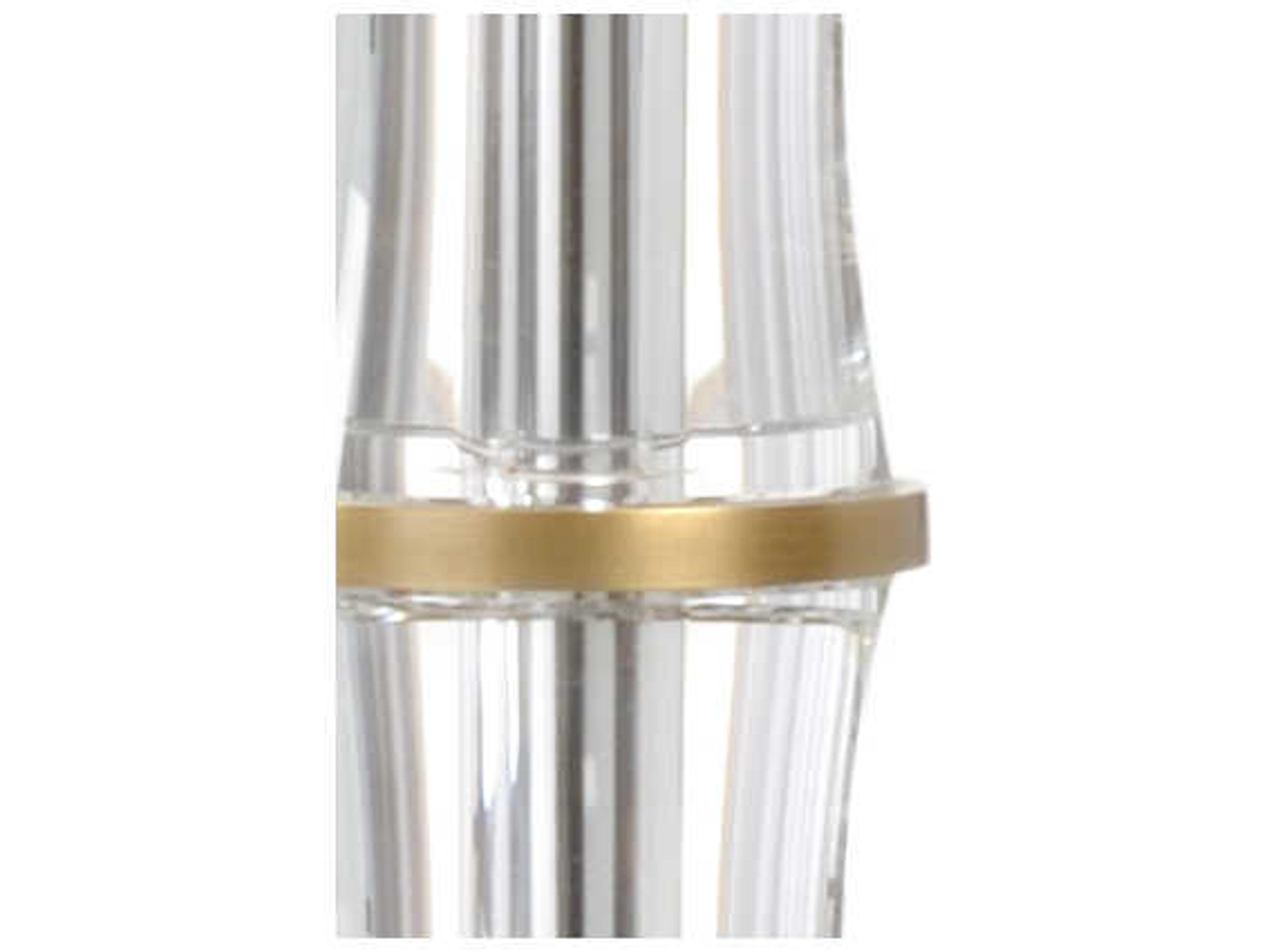 Wildwood Fiji Clear Off White Linen Brass Buffet Lamp