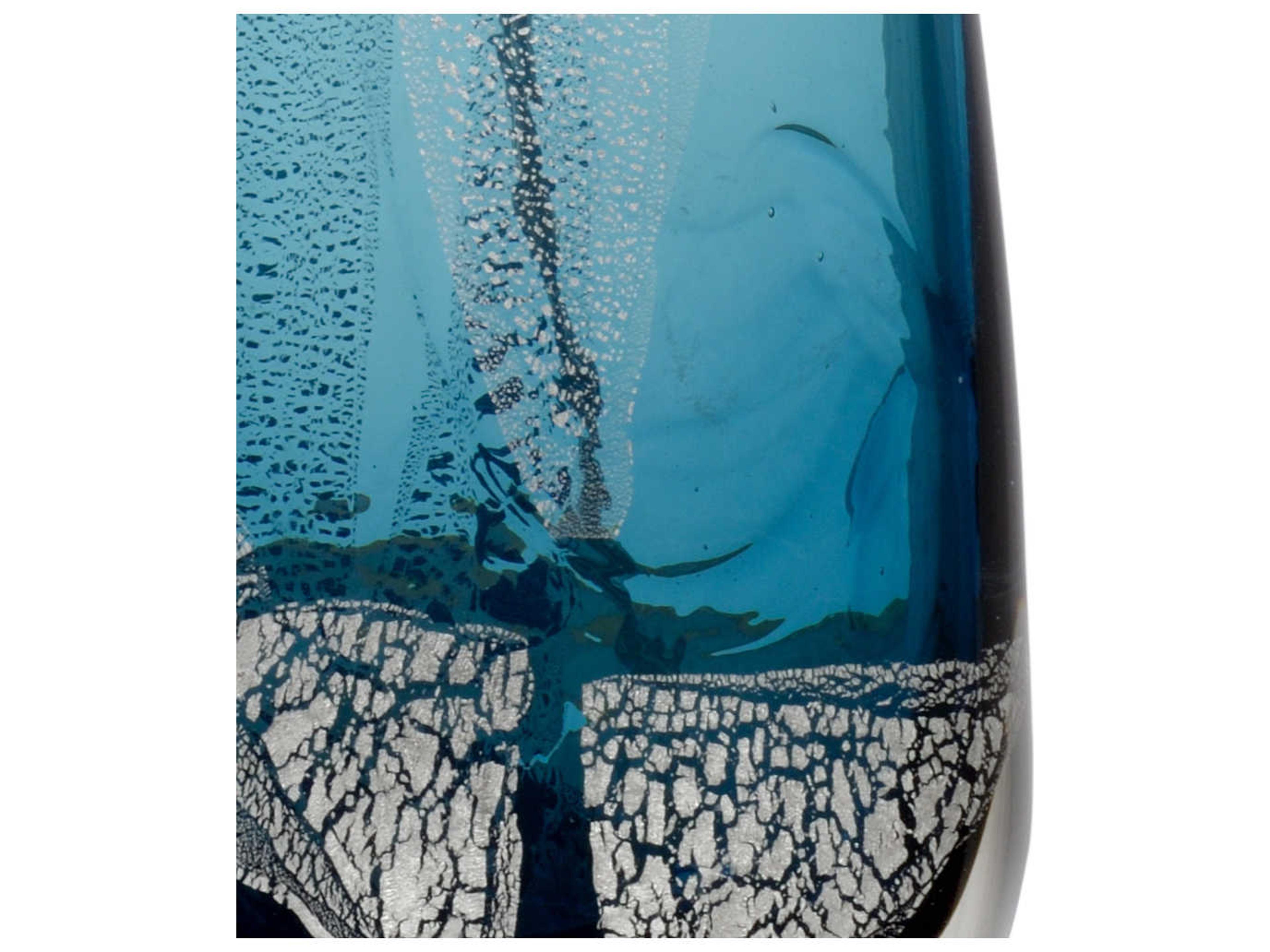 Wildwood Clauseen Ocean Silver Leaf Off White Silkette Blue Buffet Lamp