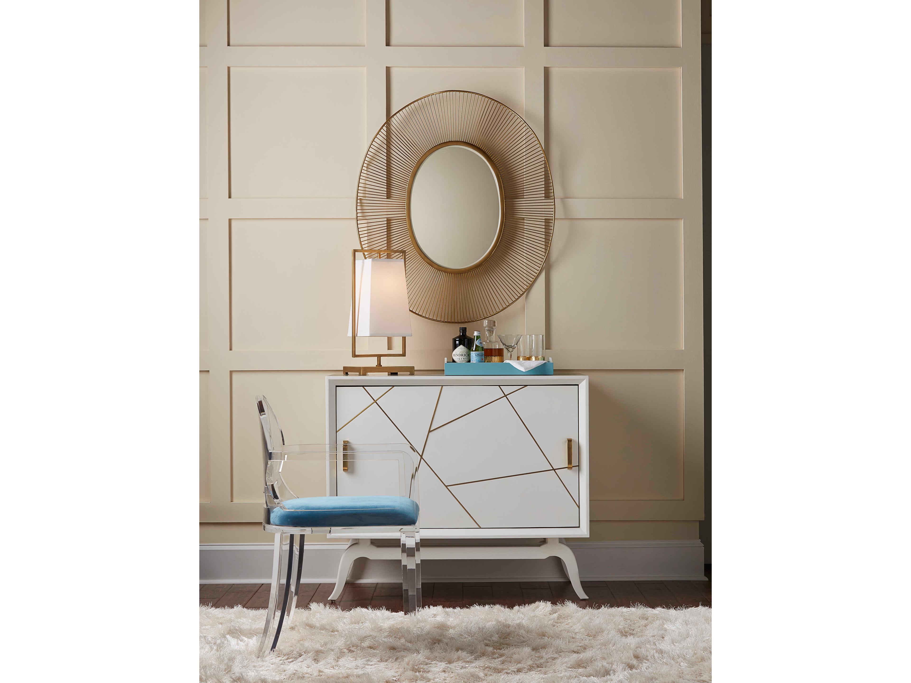 Wildwood Belle Meade Antique Brass White Linen Table Lamp