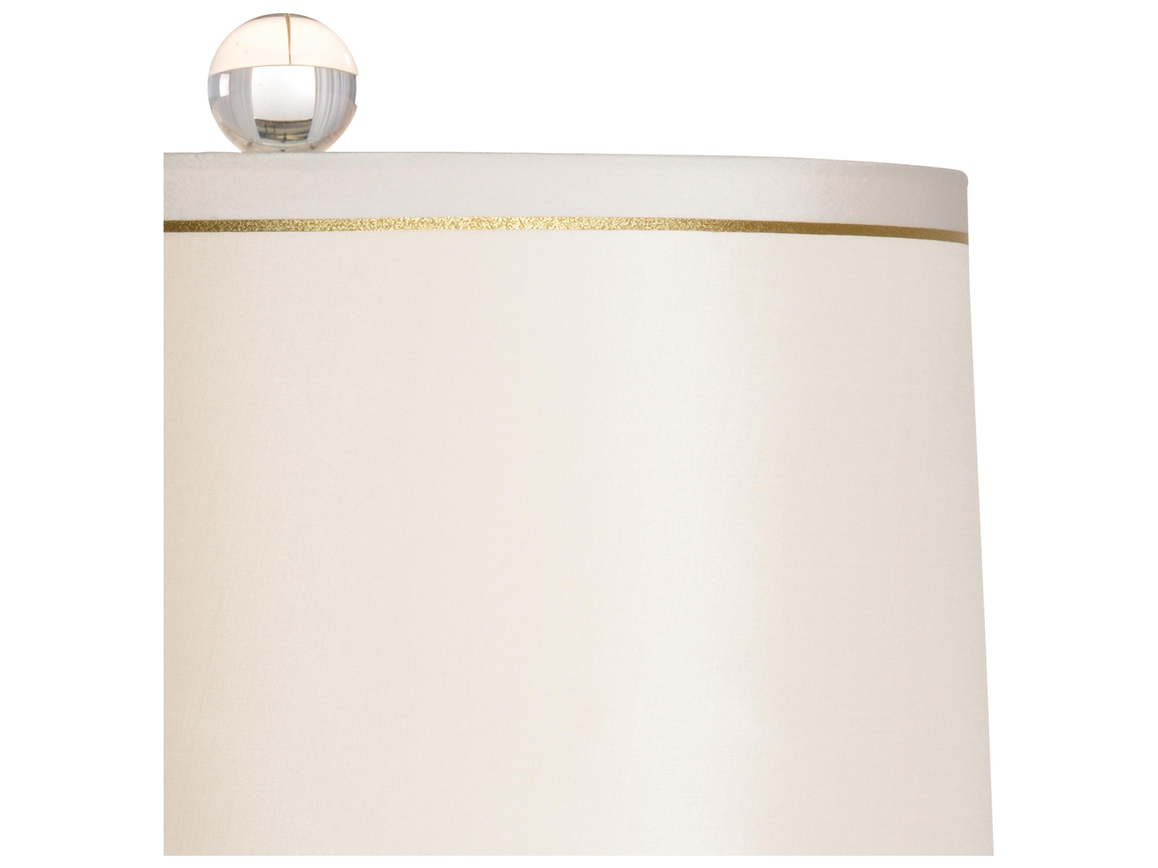 Wildwood Faithful White Glaze Metallic Gold Buffet Lamp