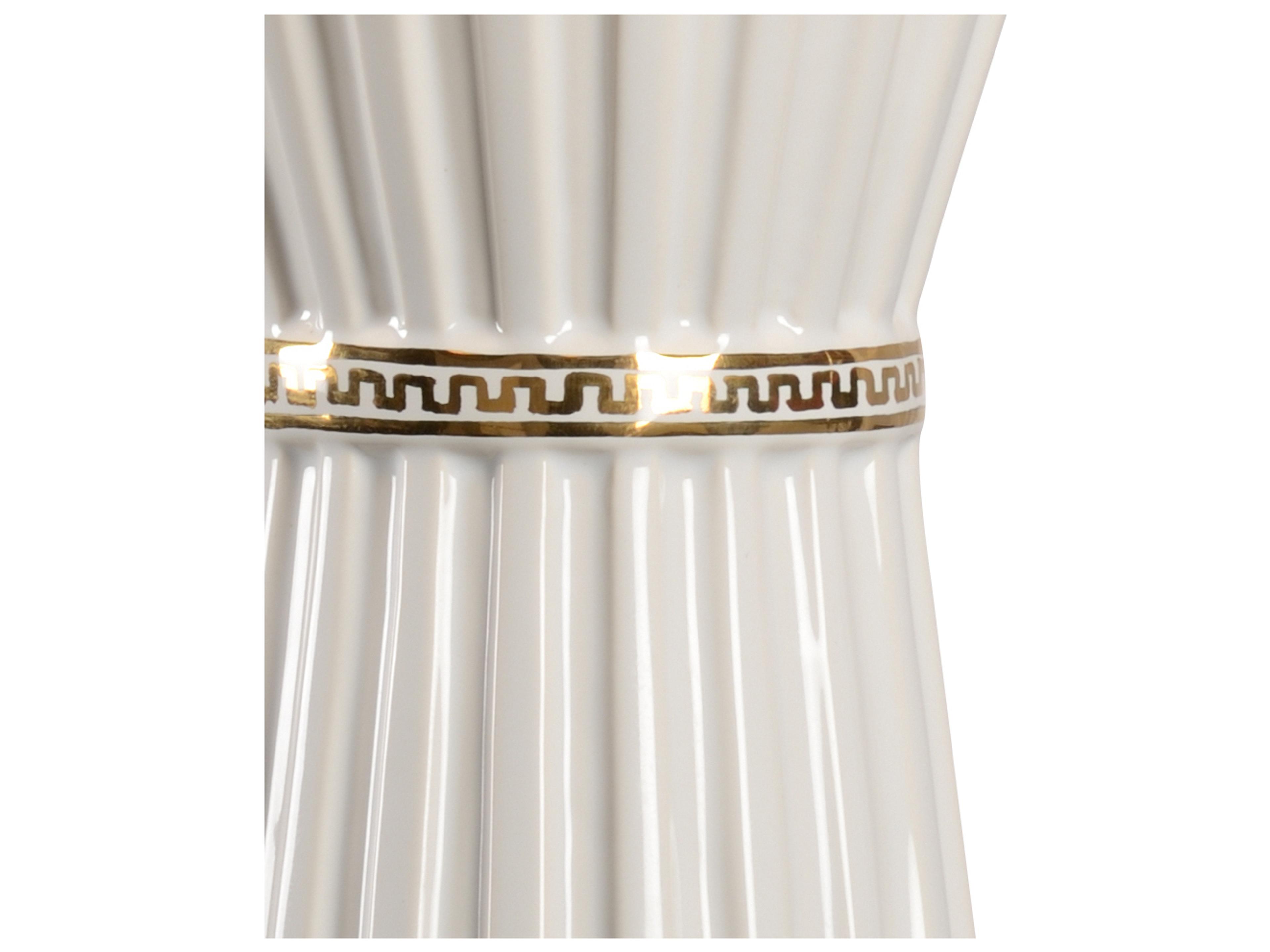 Wildwood Faithful White Glaze Metallic Gold Buffet Lamp