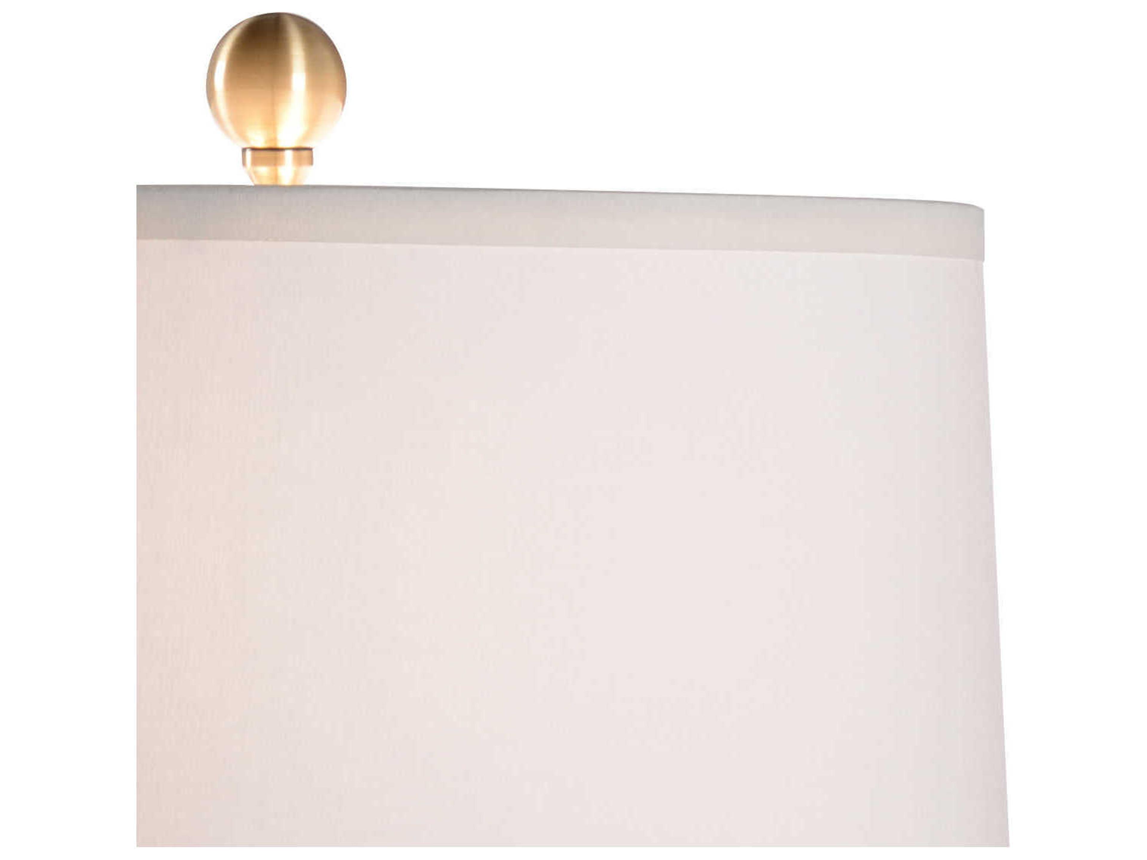 Wildwood Triangular Geo Black White Glaze Metallic Gold Off Silkette Buffet Lamp