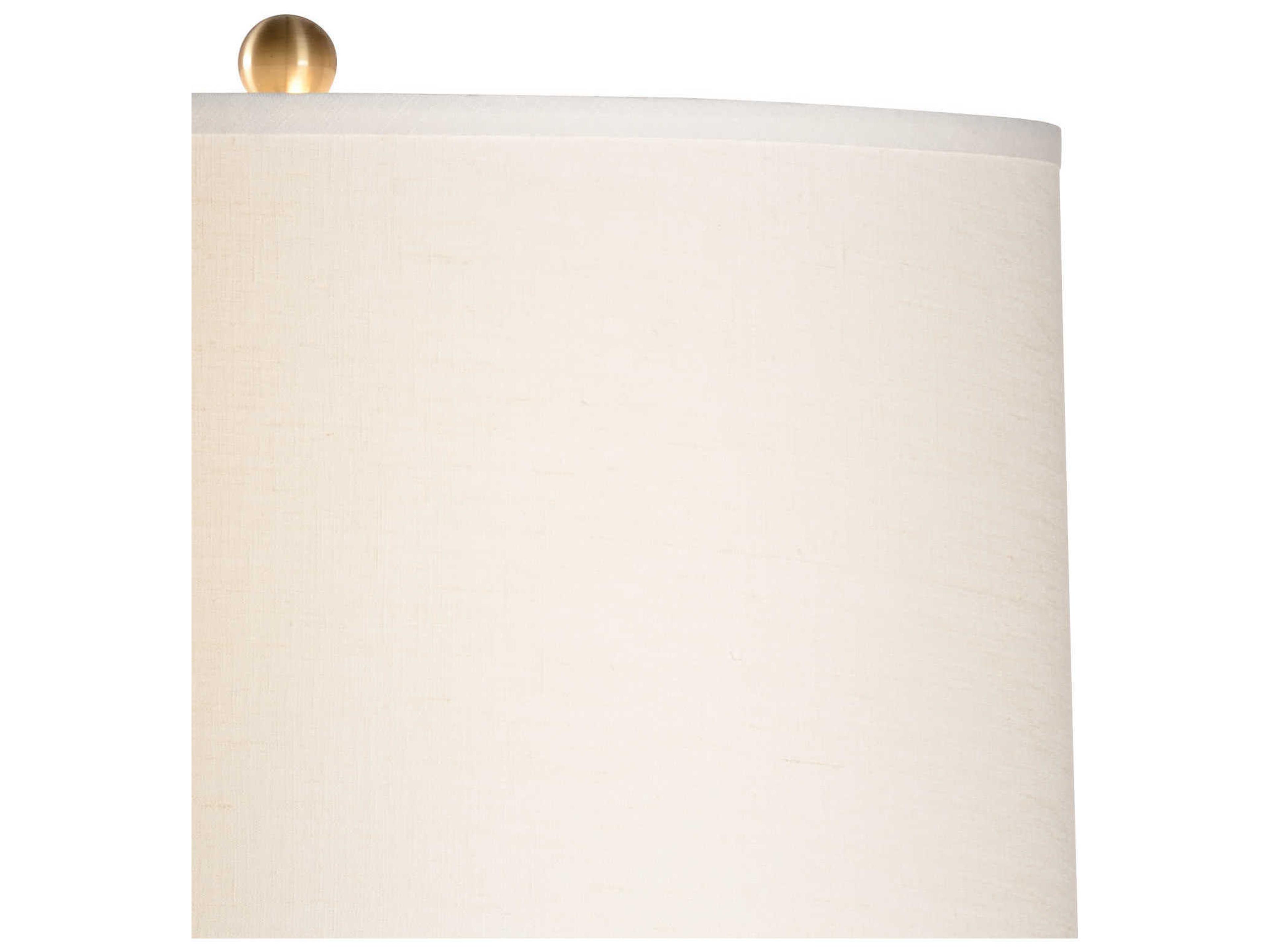 Wildwood Lisbon Ochre Off White Linen Orange Buffet Lamp