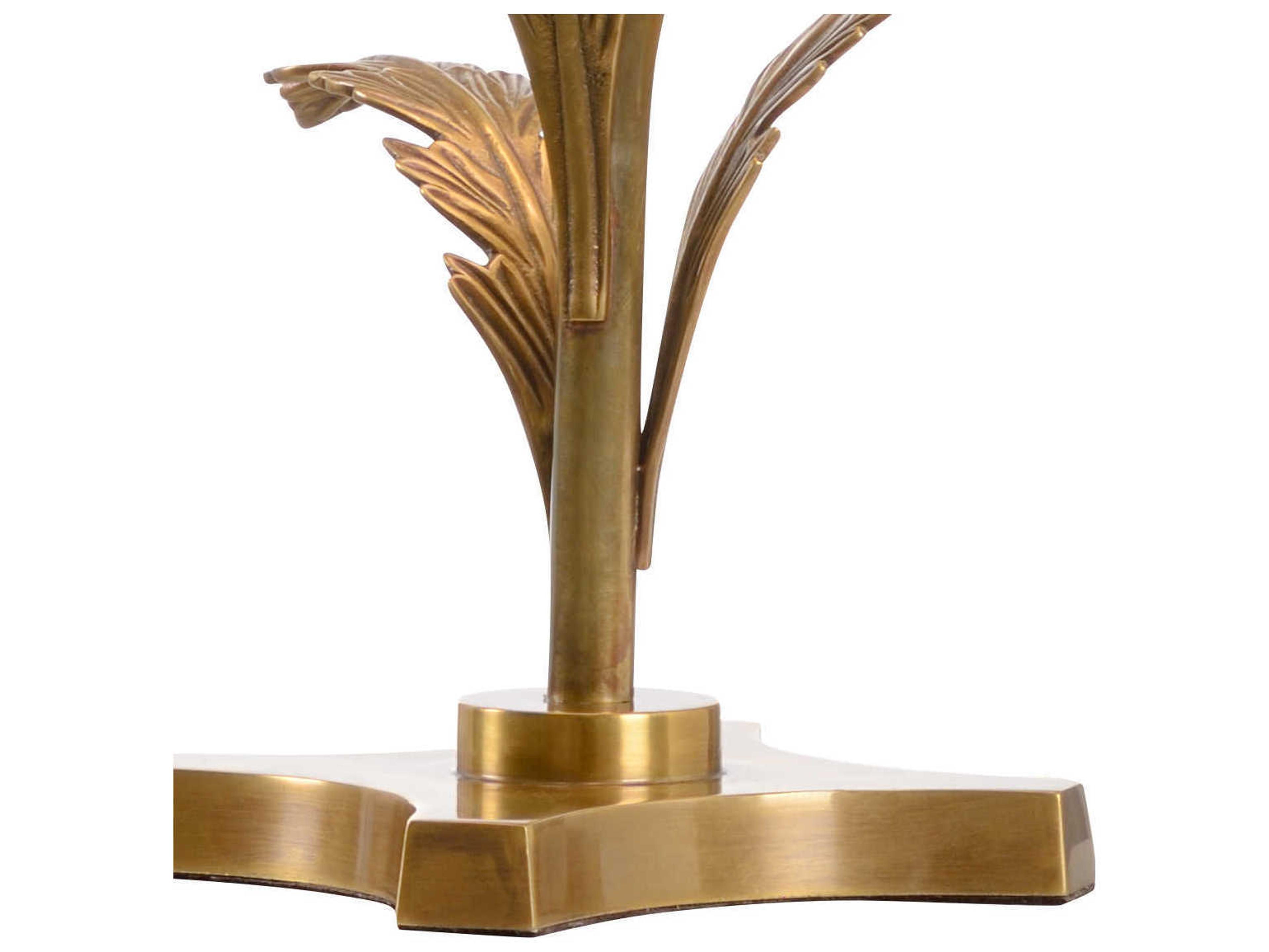 Wildwood Beverly Glen Gold White Silkette Brass Buffet Lamp