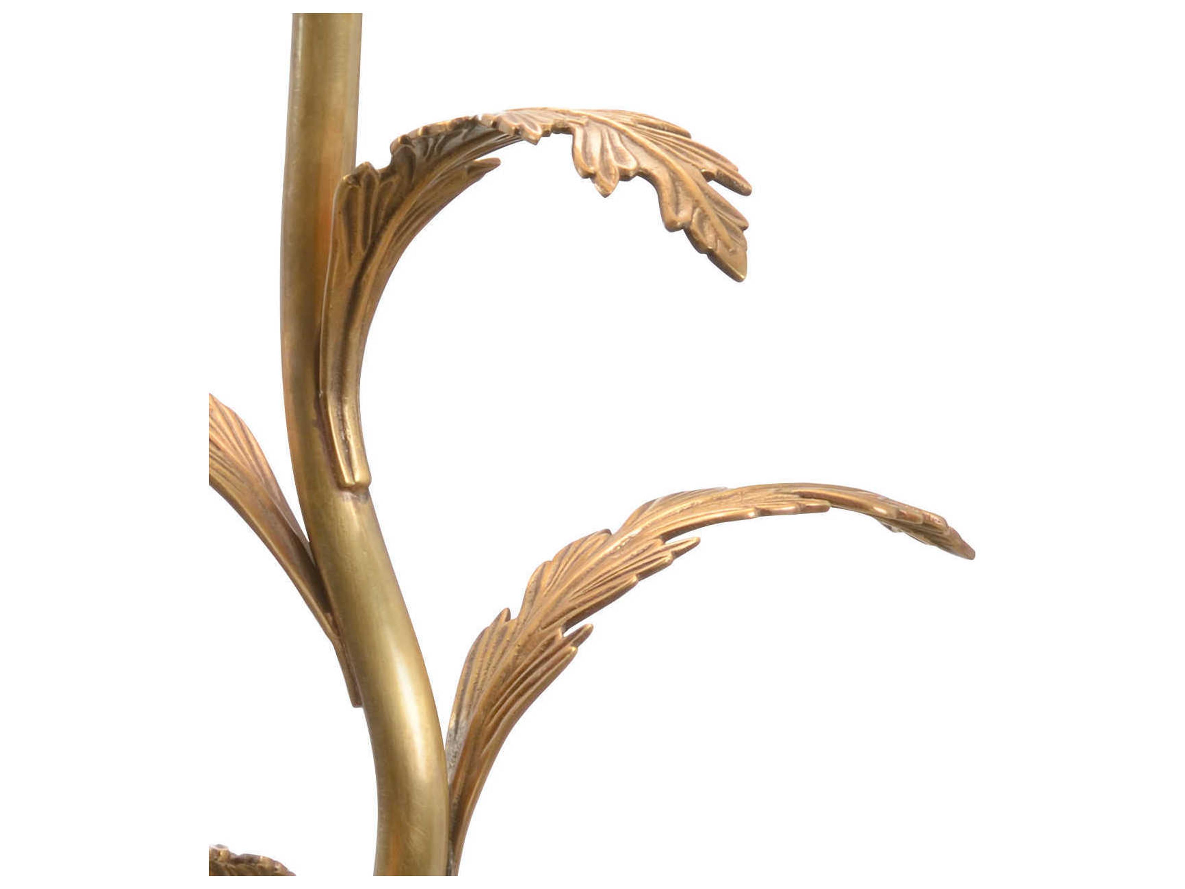 Wildwood Beverly Glen Gold White Silkette Brass Buffet Lamp