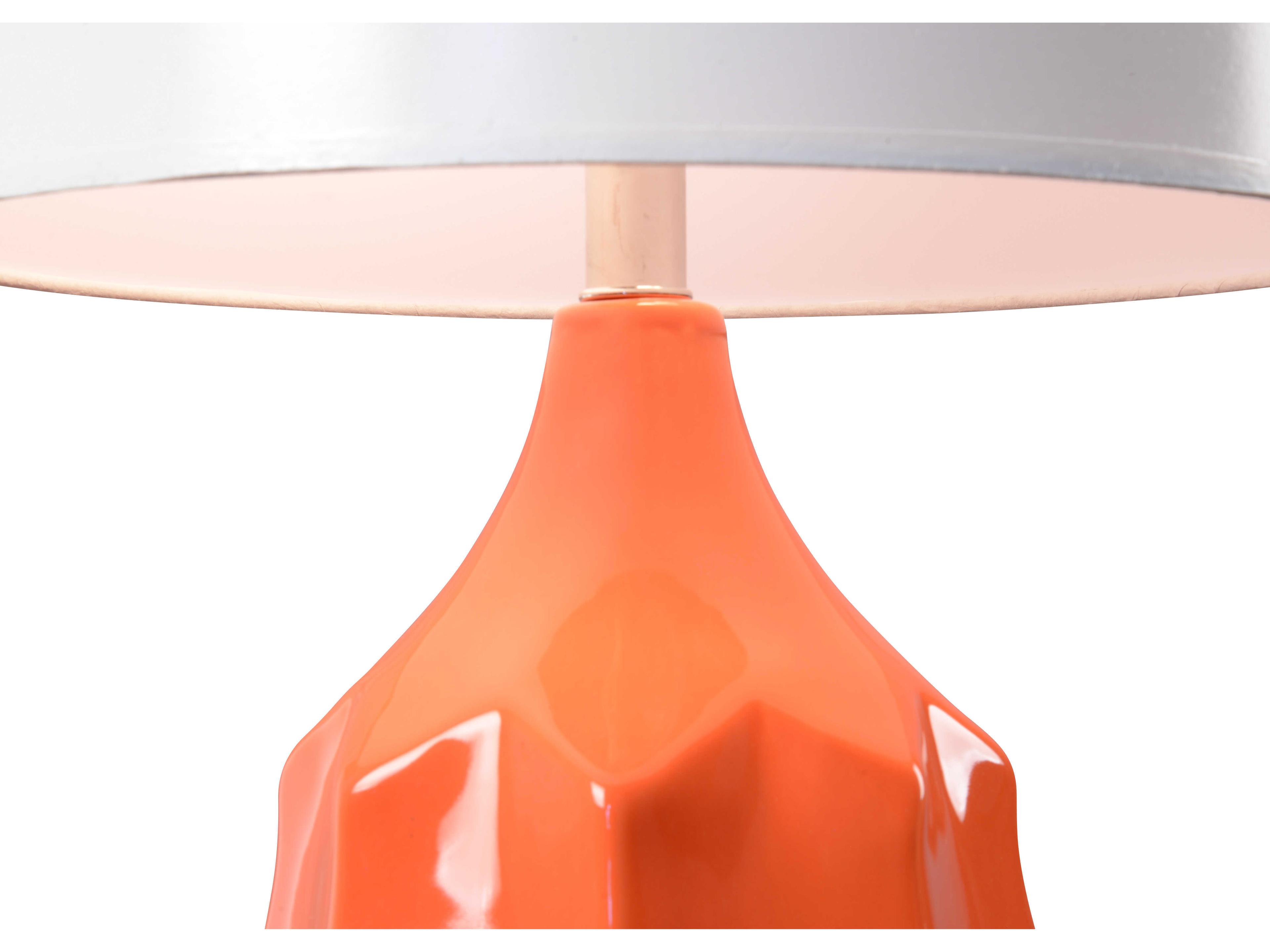 Wildwood Soft Glow Orange Super White Paper Buffet Lamp