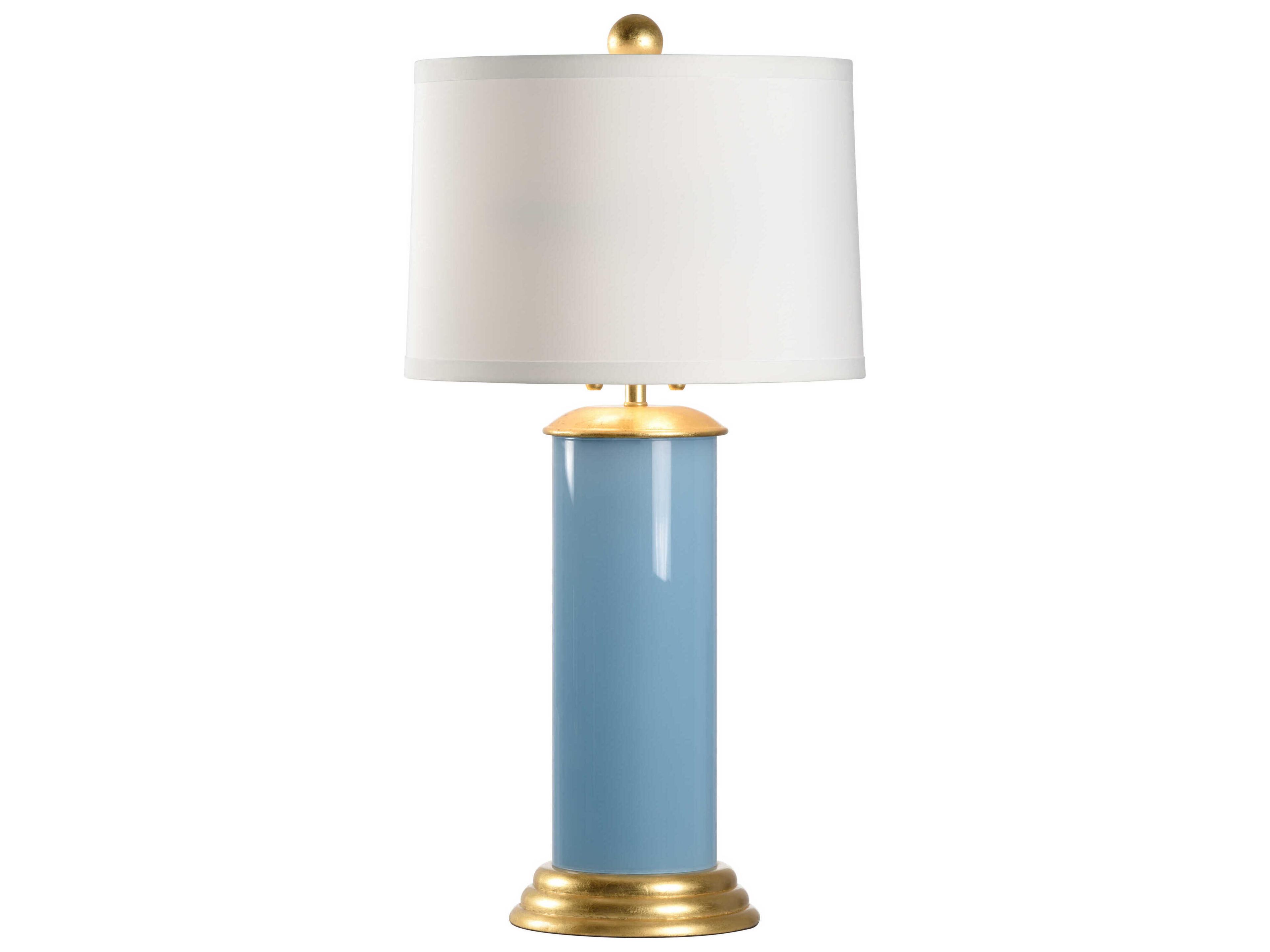 Wildwood Savannah Turquoise Off White Silk Blue Buffet Lamp