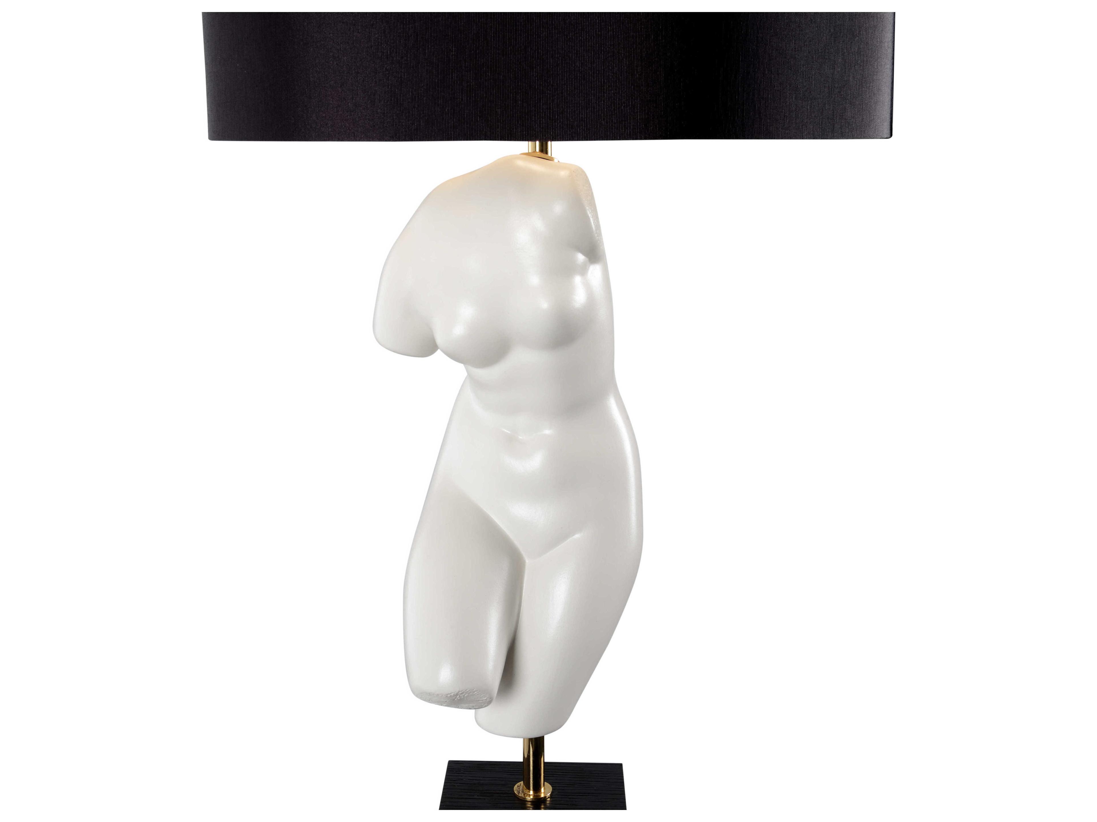 Wildwood Peitho White Black Silkette Buffet Lamp