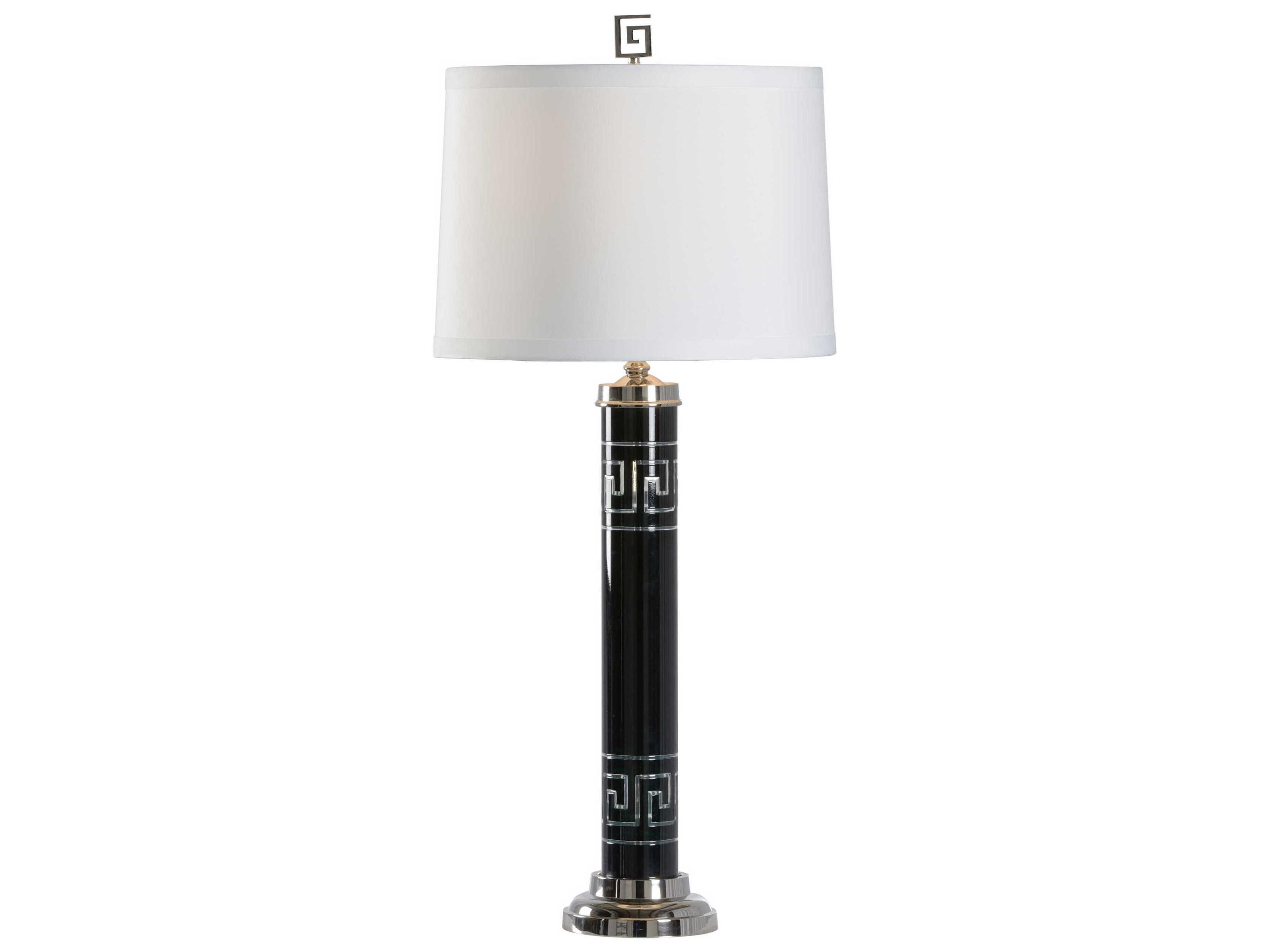 Wildwood Black Off White Silk Buffet Lamp