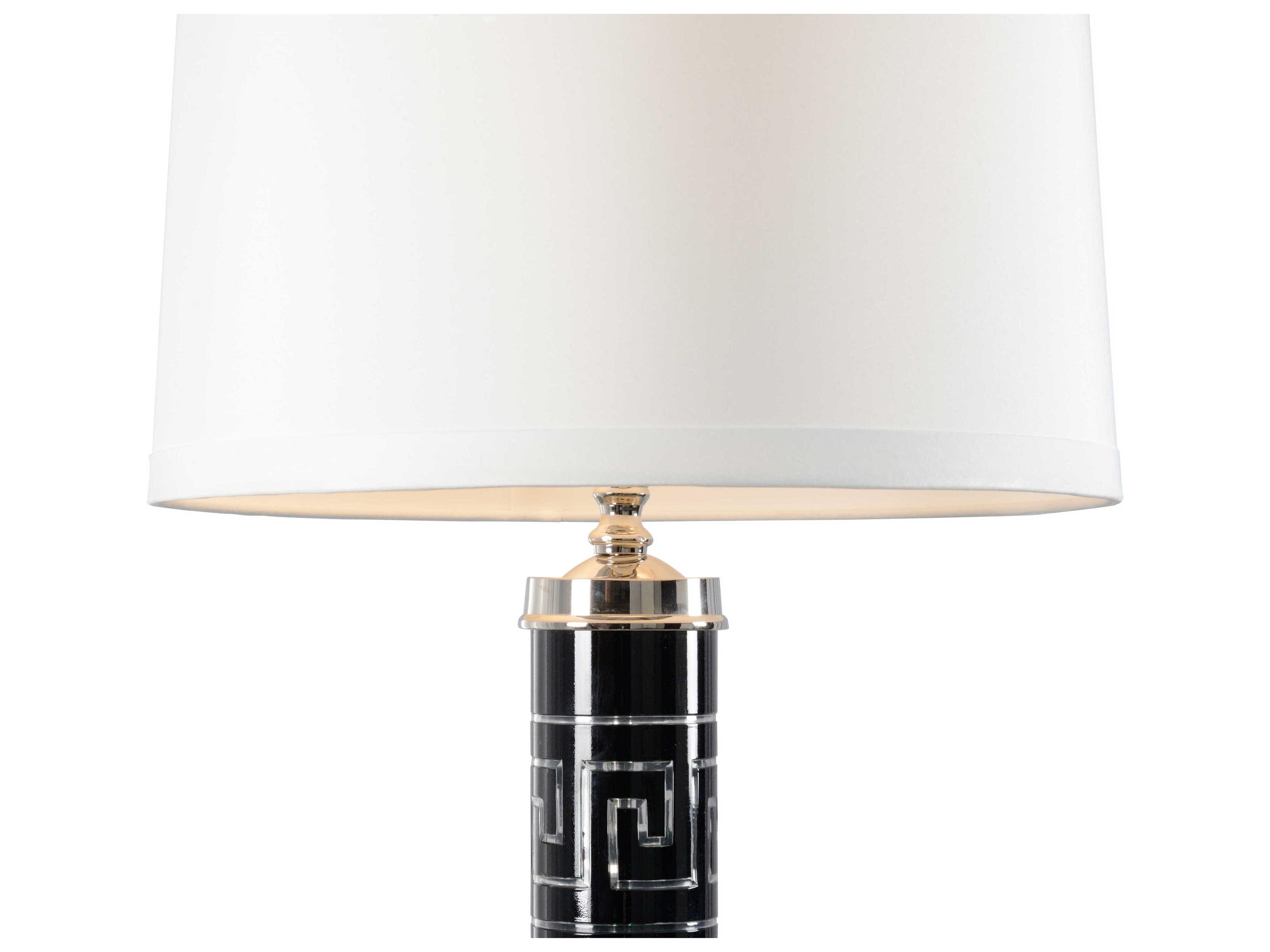Wildwood Black Off White Silk Buffet Lamp