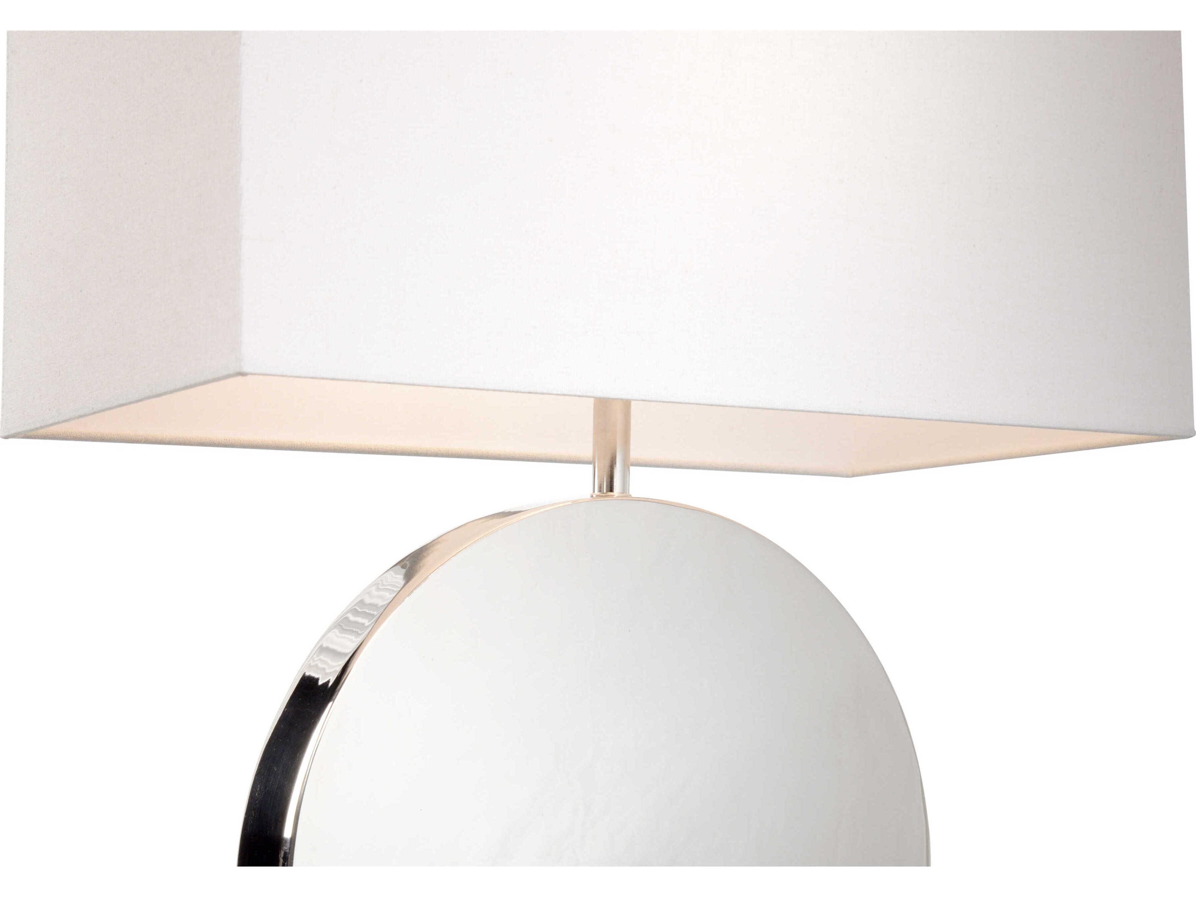 Wildwood Aston Polished Nickel Off White Linen Buffet Lamp