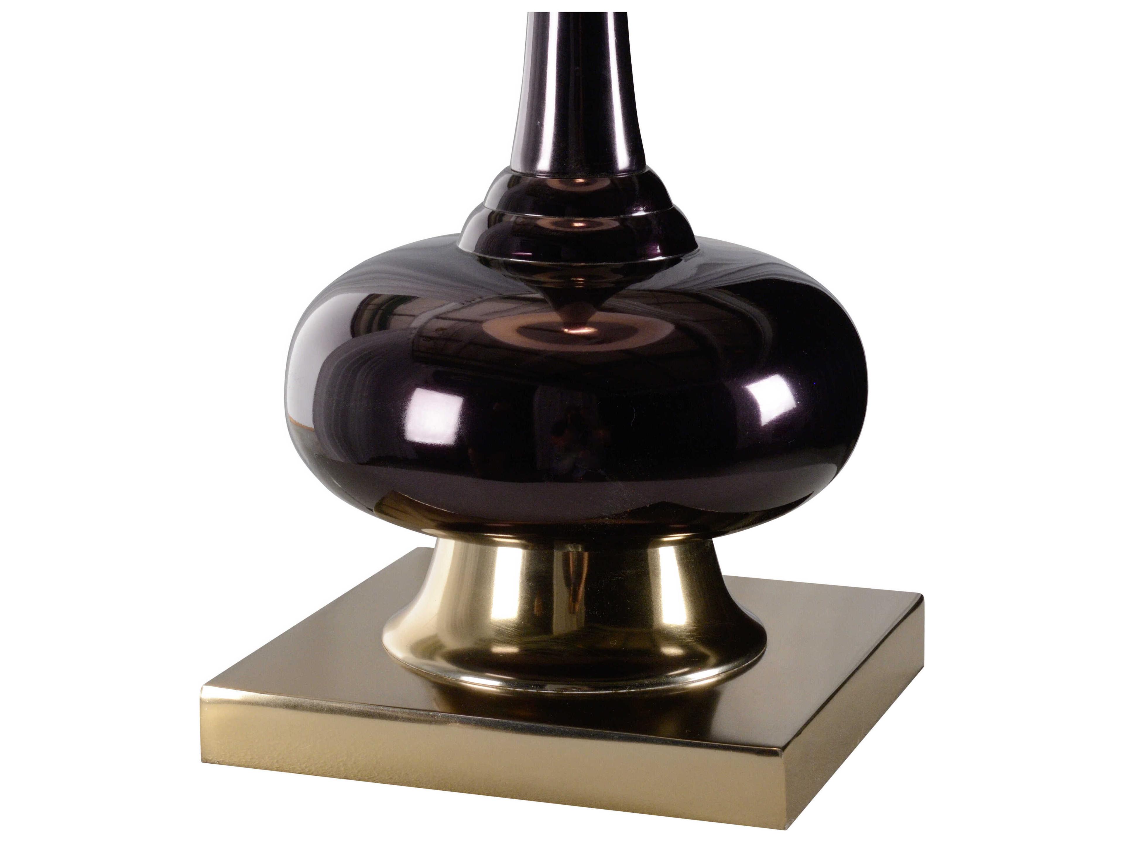 Wildwood Amaya Black Off White Silk Buffet Lamp