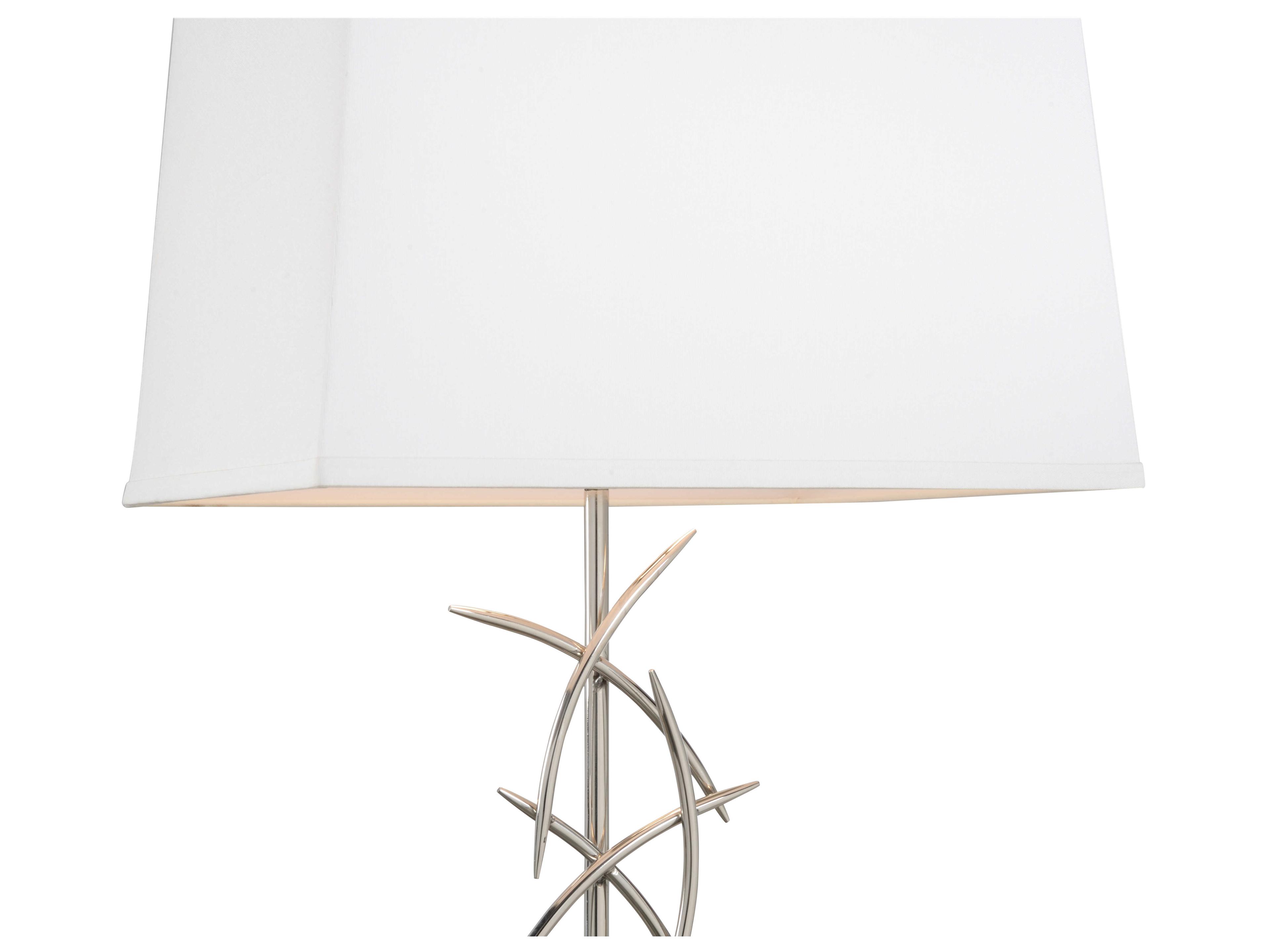 Wildwood Diez Polished Nickel Off White Silkette Buffet Lamp