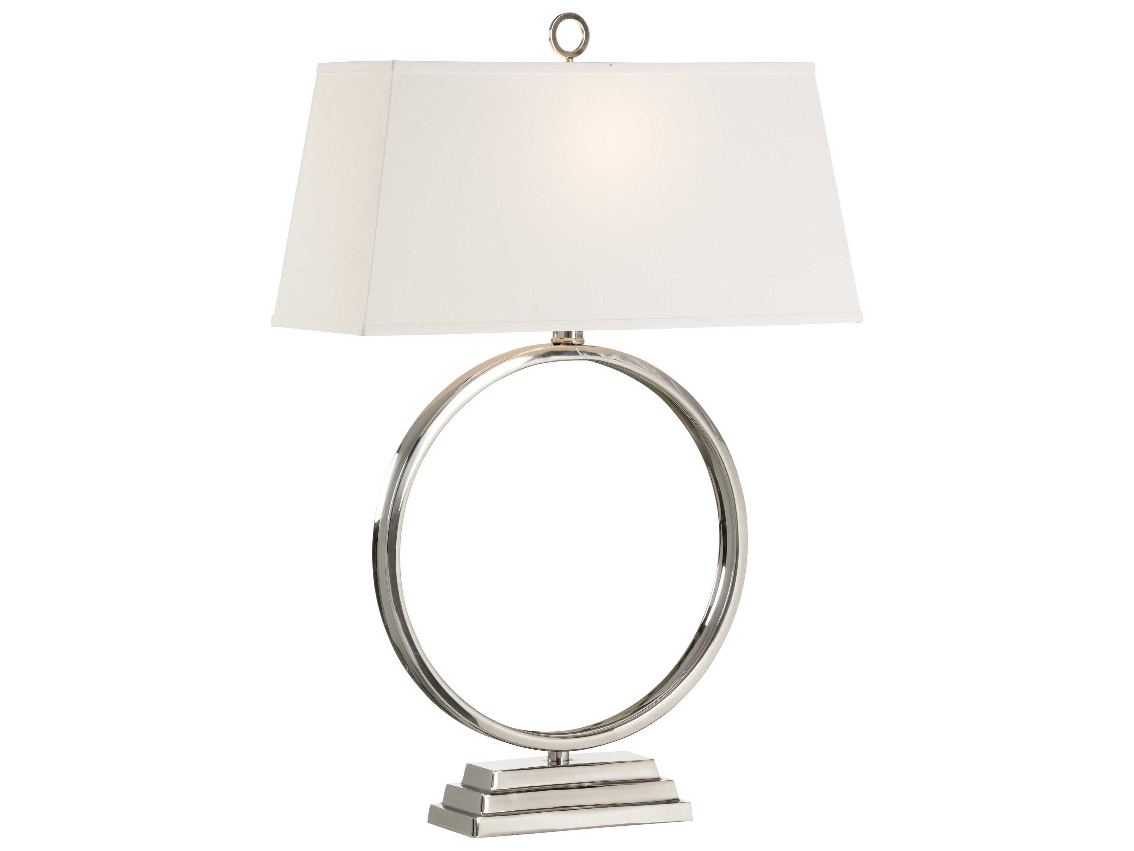 Wildwood Natalie Polished Nickel Off White Silkette Buffet Lamp