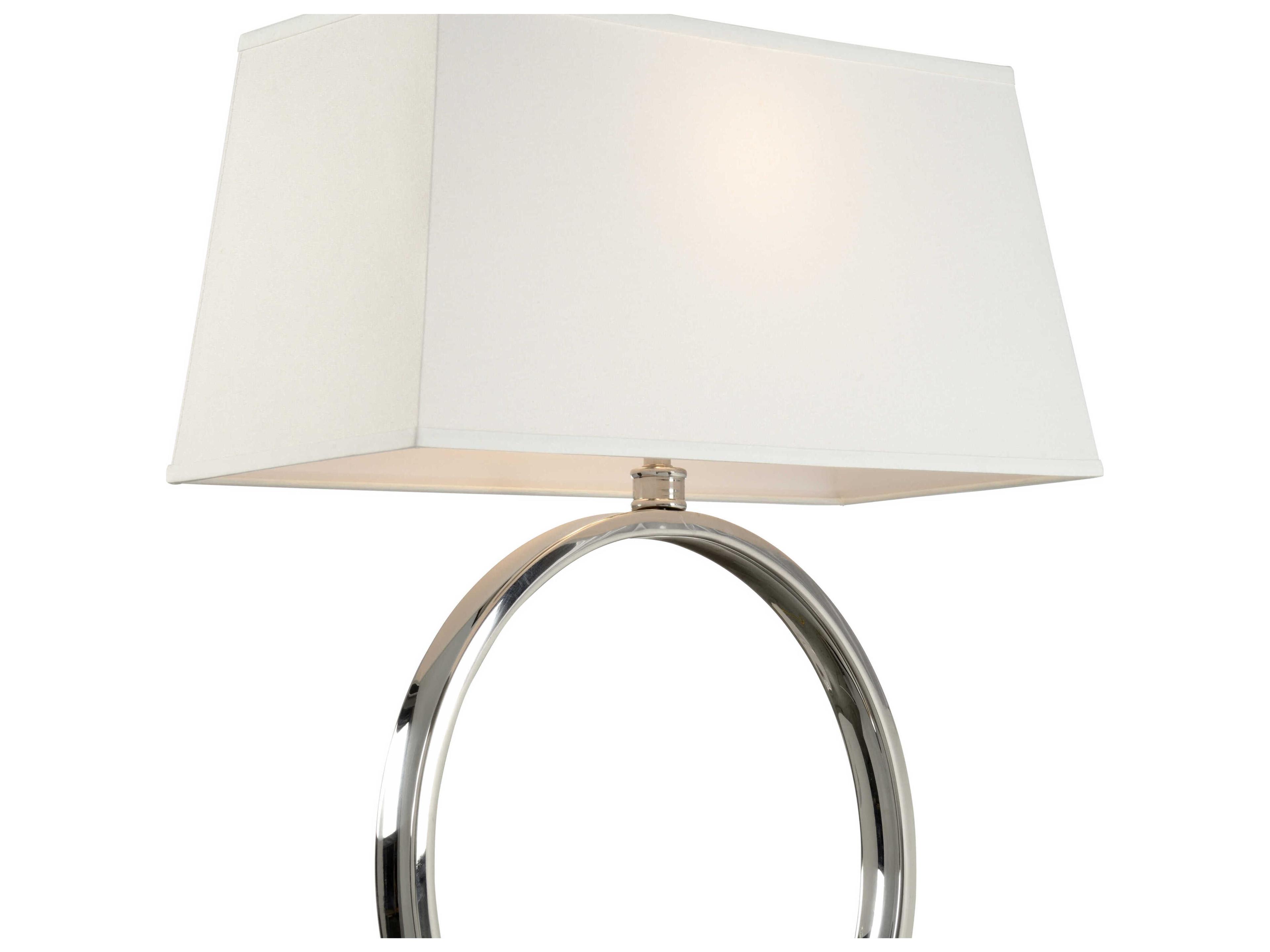 Wildwood Natalie Polished Nickel Off White Silkette Buffet Lamp
