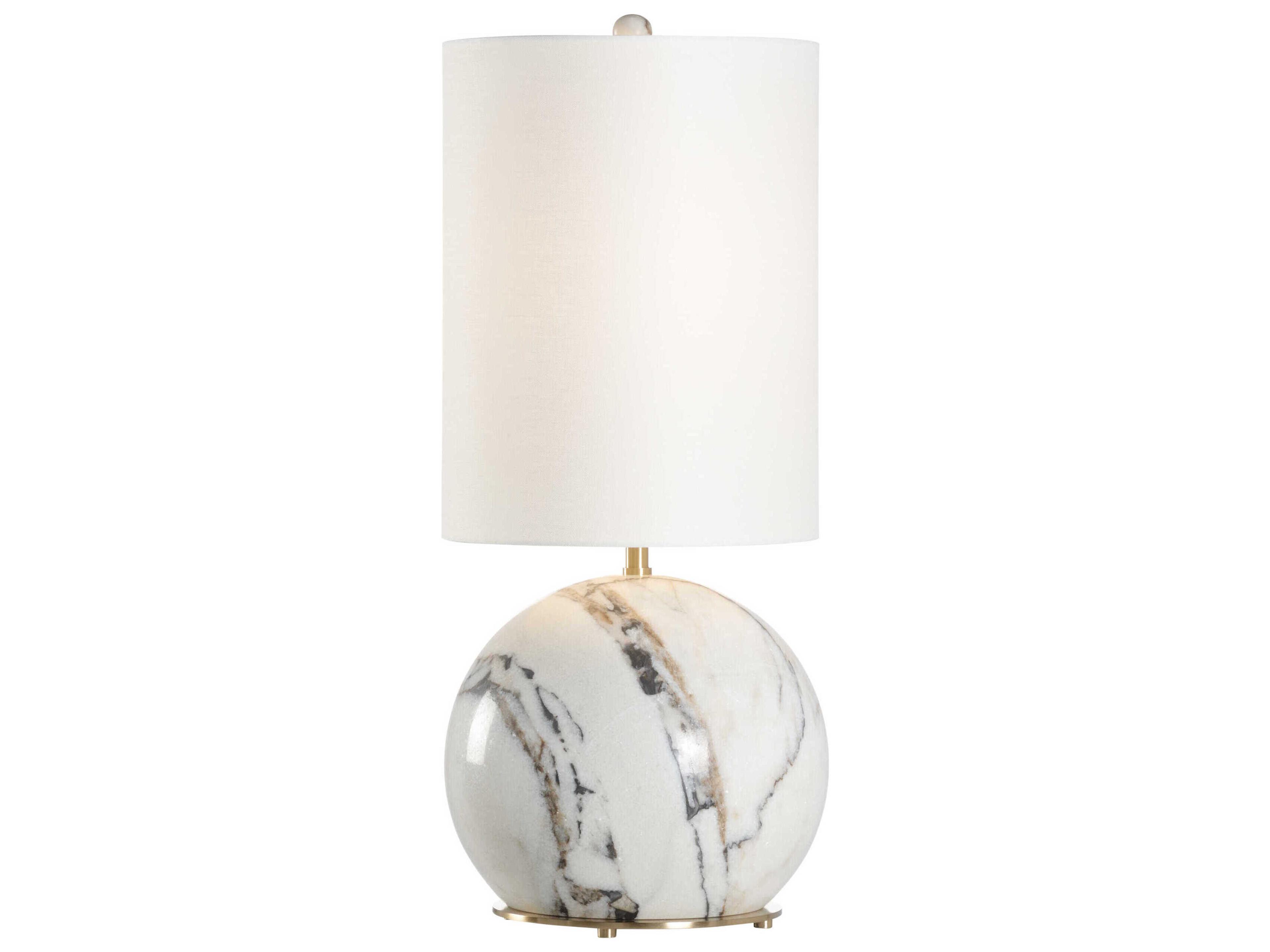 Wildwood Novara Natural Carslan Coffee Bronze Off White Linen Buffet Lamp