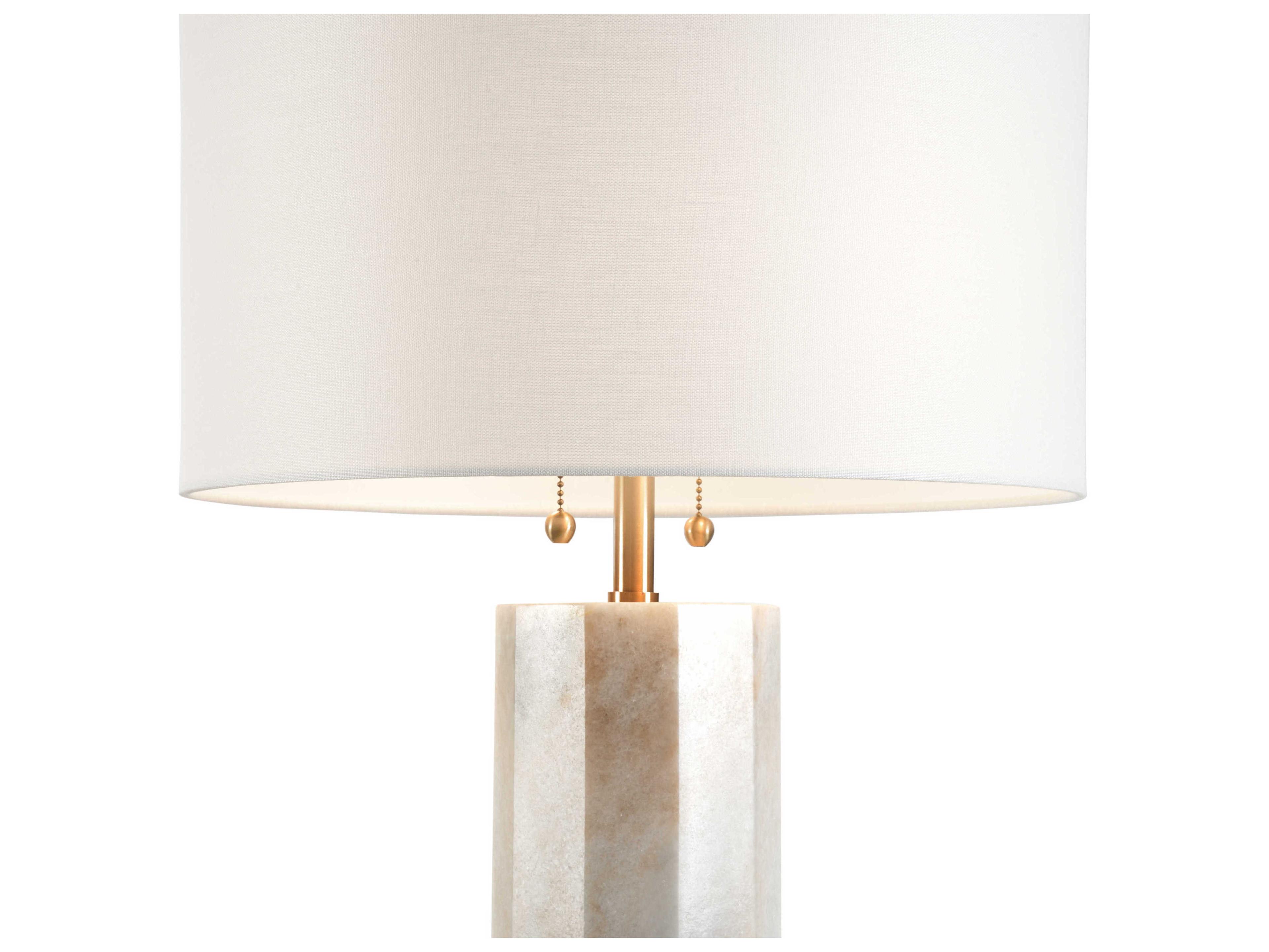 Wildwood Andria Natural Carslan Off White Linen Buffet Lamp