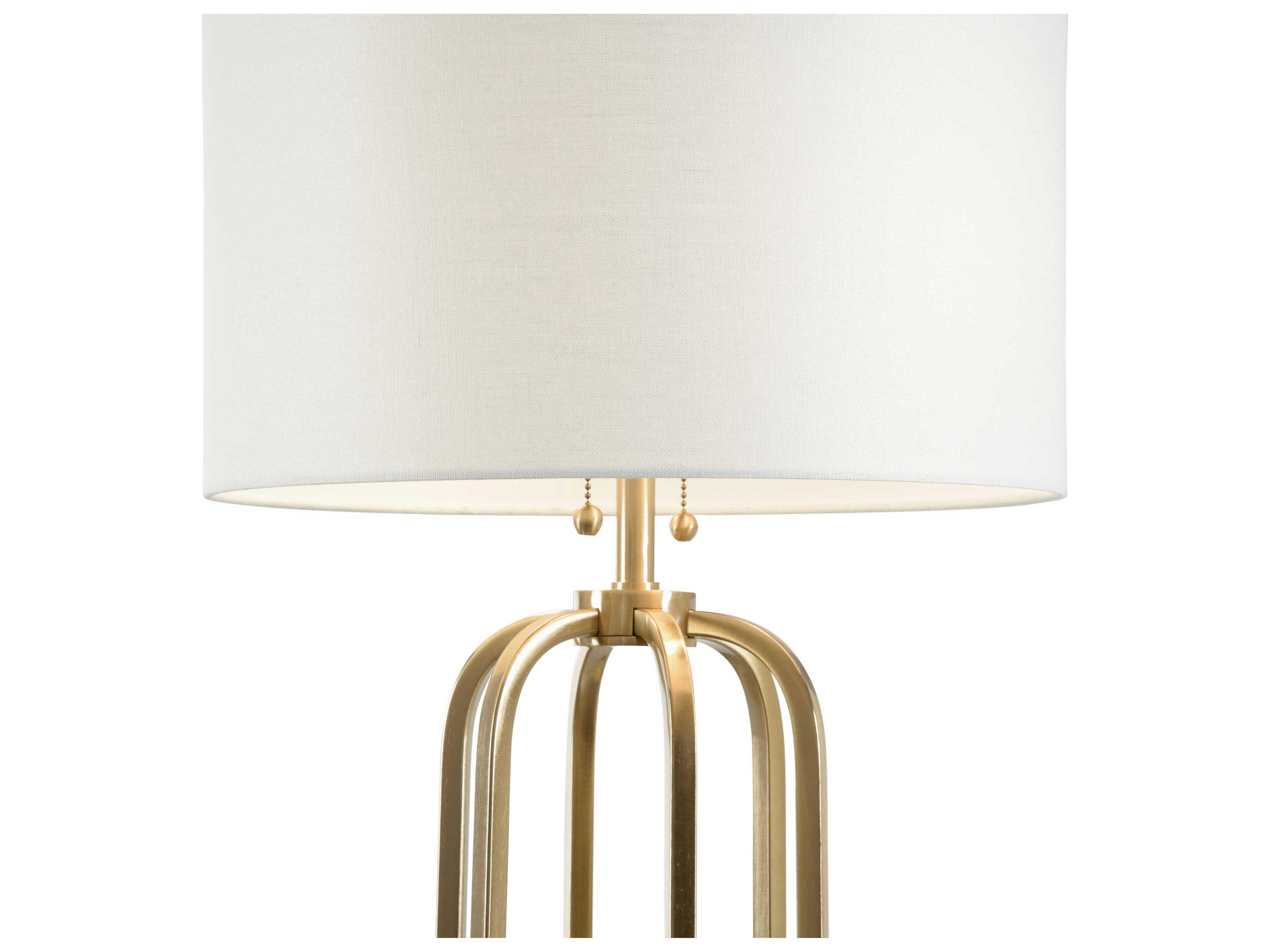 Wildwood Varese Coffee Bronze Calacattan Gold Off White Linen Buffet Lamp
