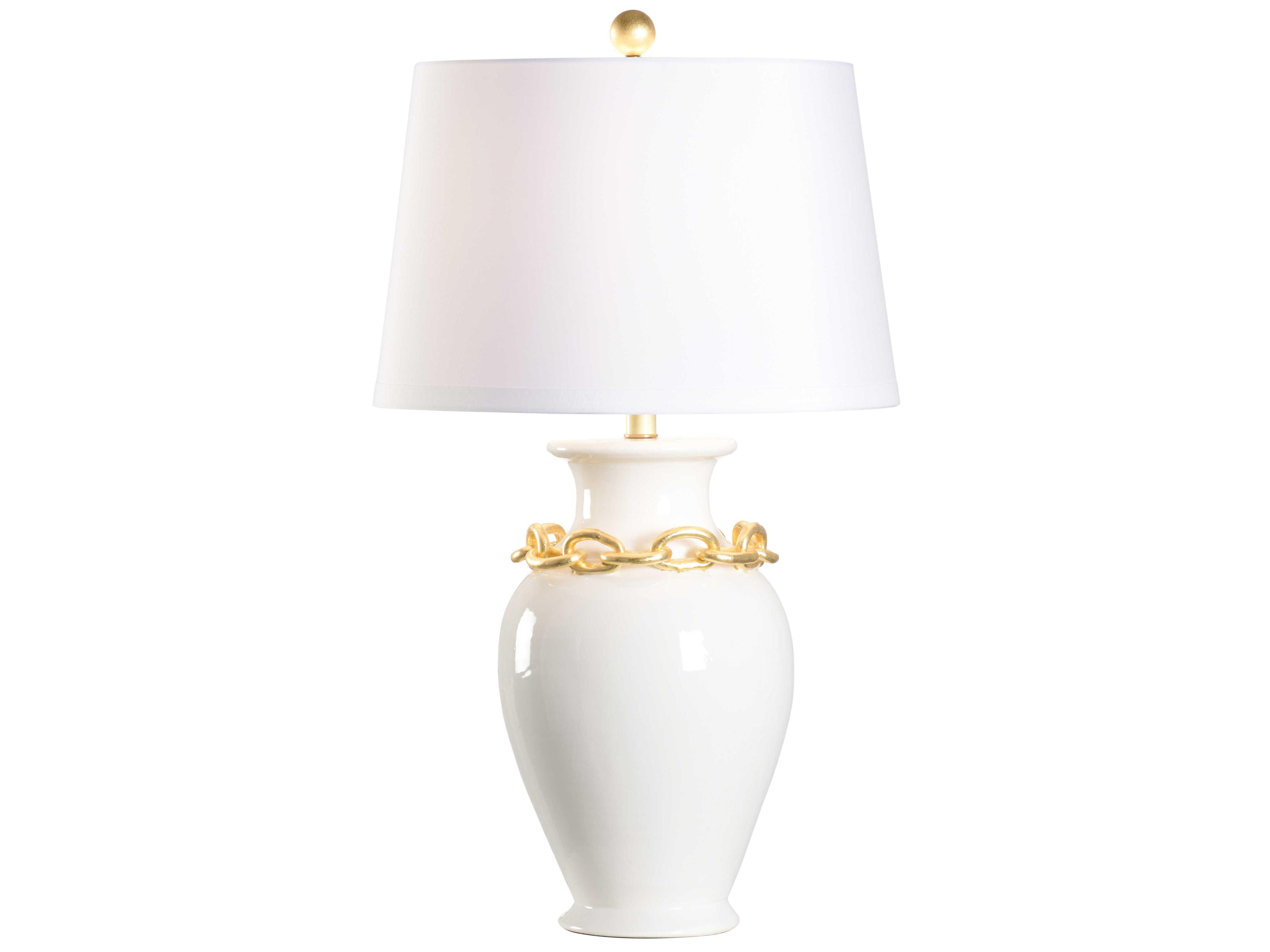 Wildwood Oro White Gold Leaf Silkette Buffet Lamp