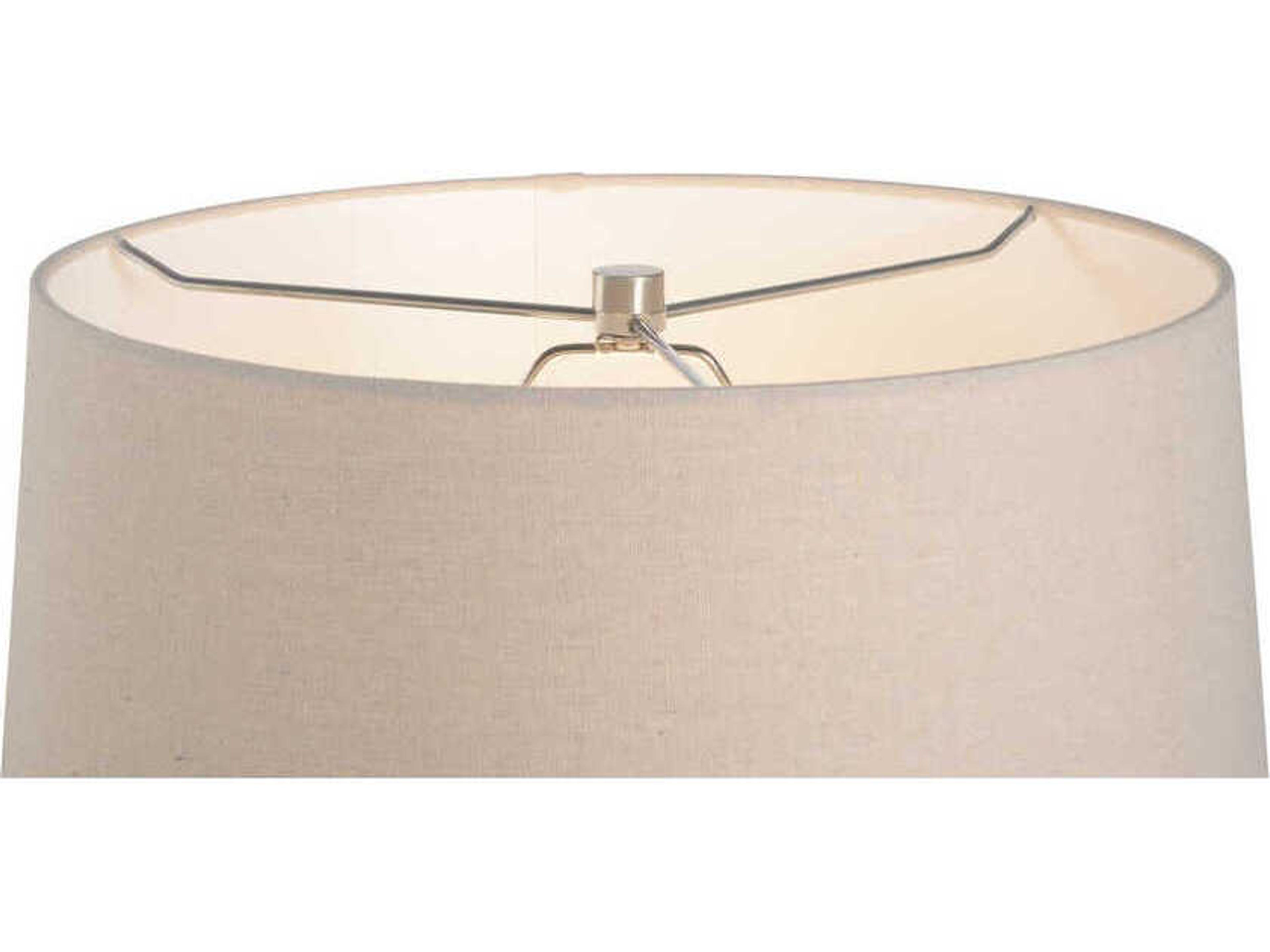 Wildwood Shiga Ahmya Sanded Black Off White Linen Table Lamp