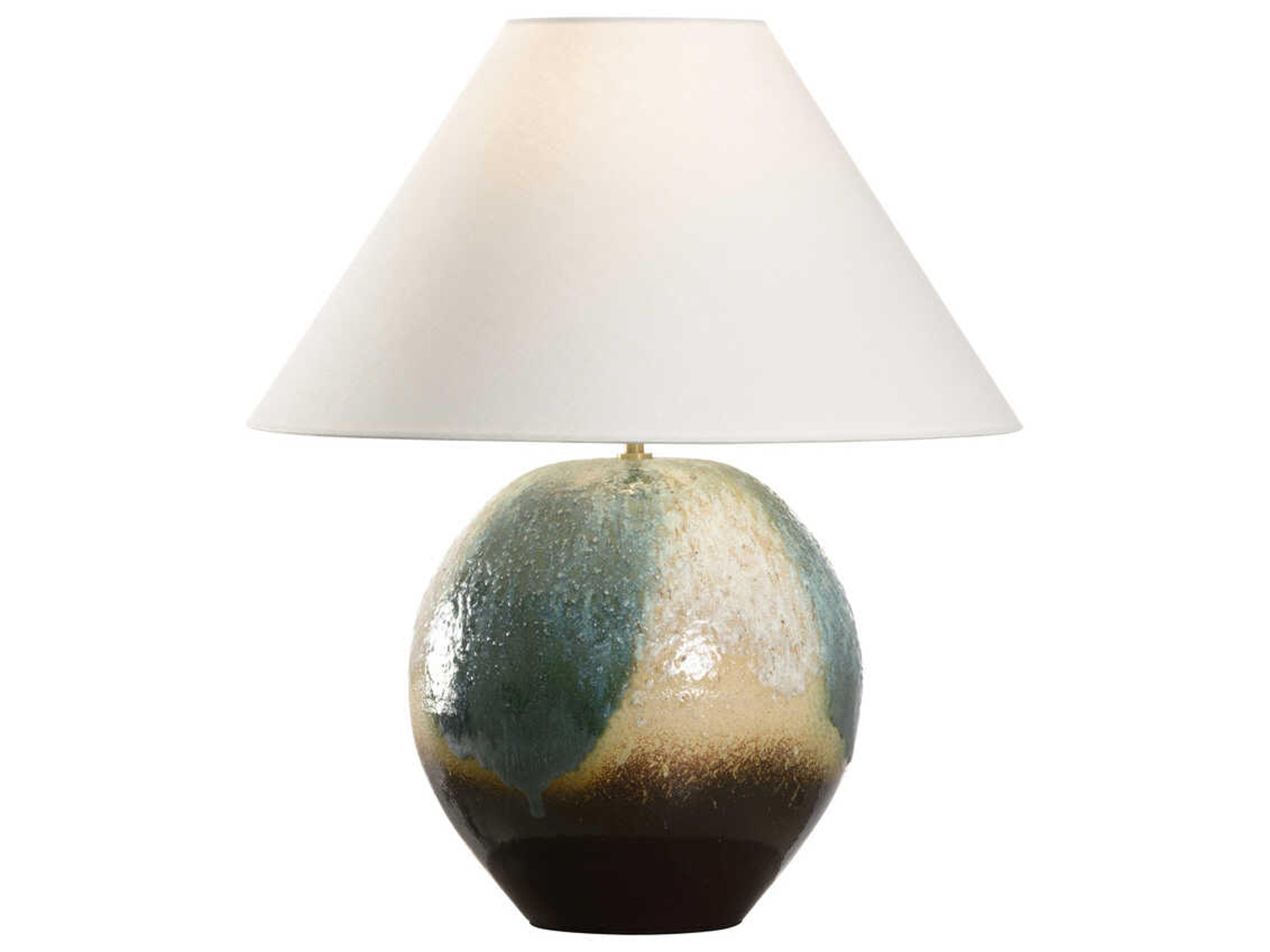 Shiga Aoi Brown Green Table Lamp