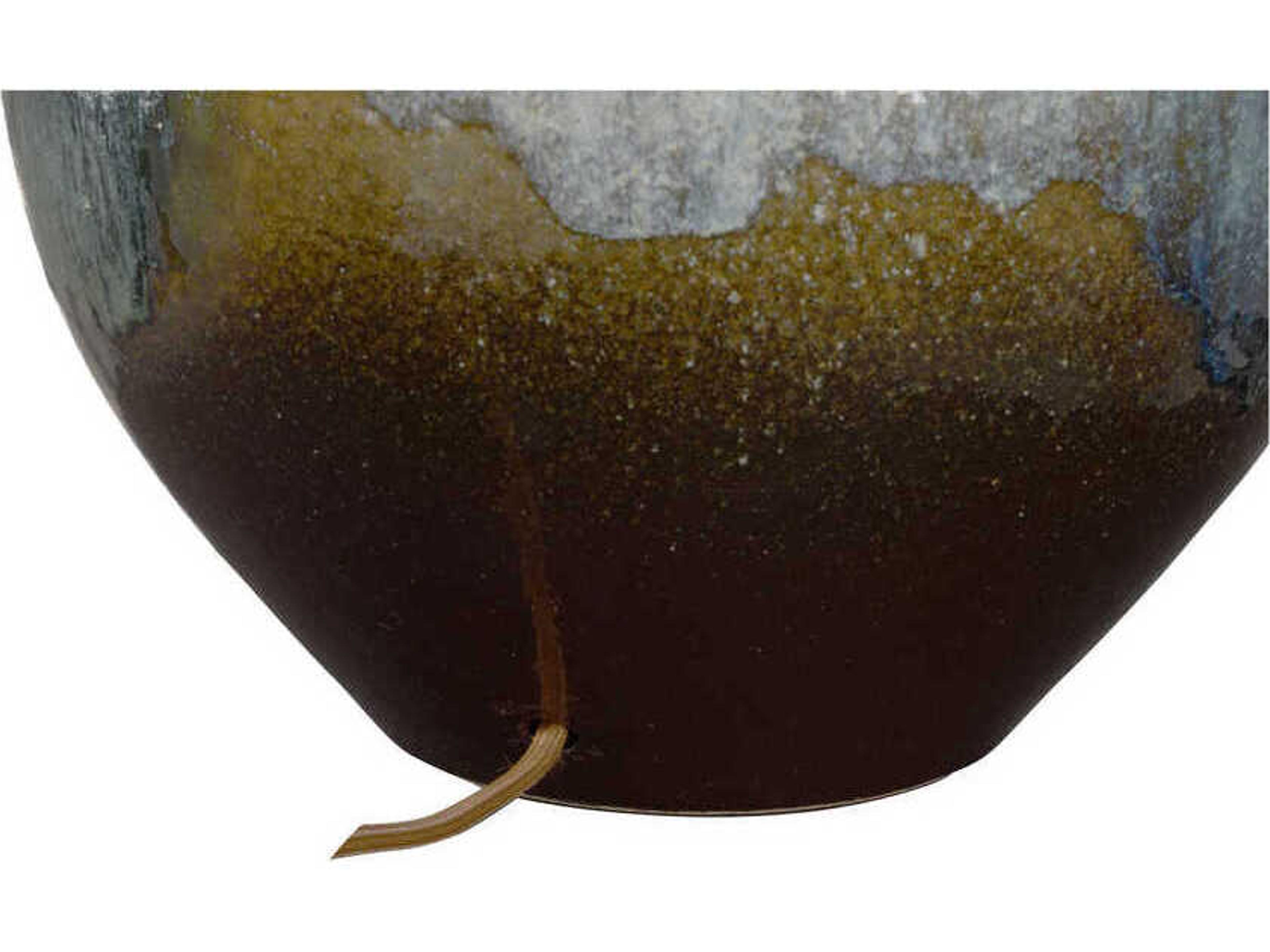 Wildwood Shiga Aoi Brown Green Cream Tan Linen Buffet Lamp