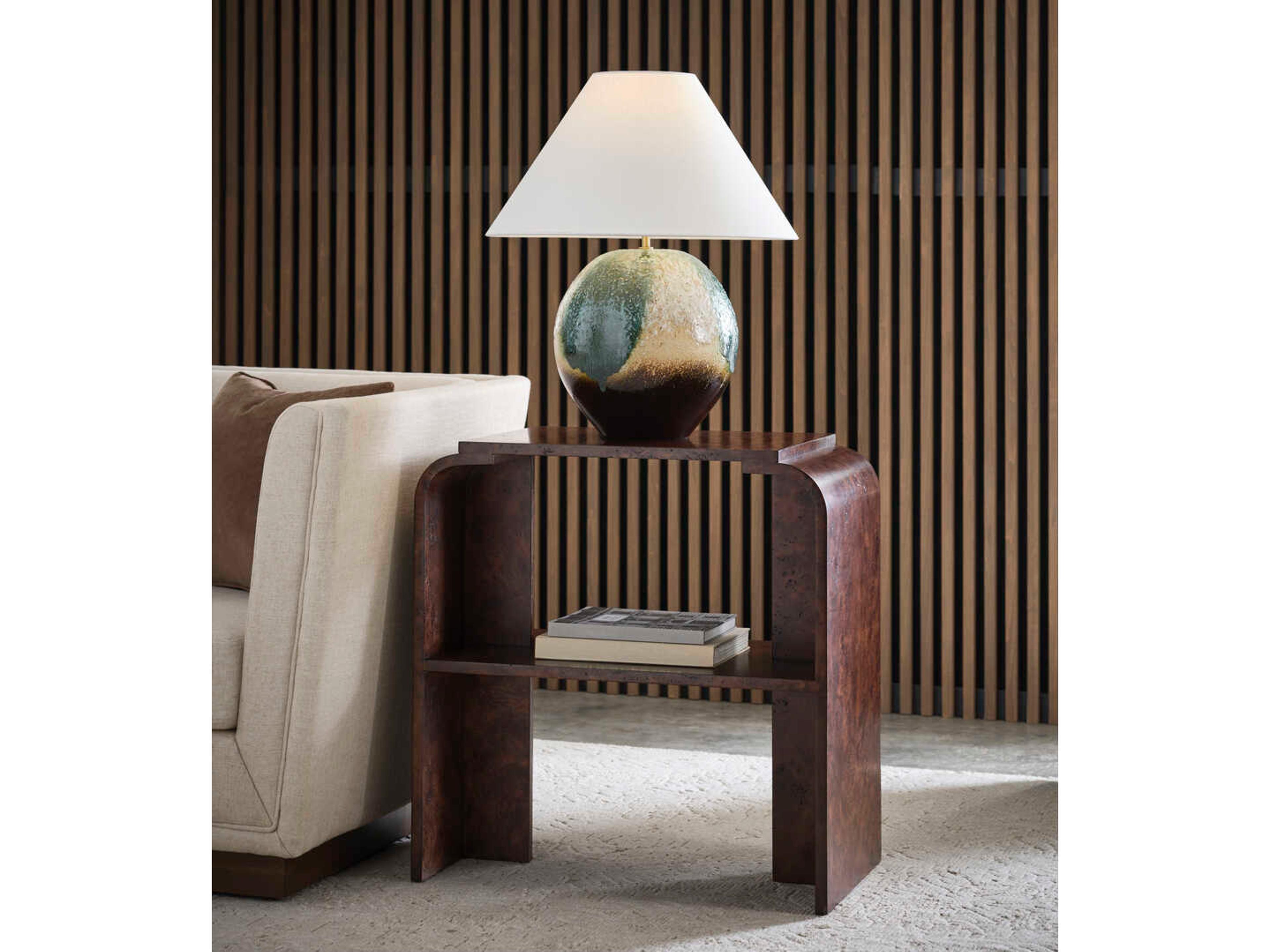 Wildwood Shiga Aoi Brown Green Table Lamp